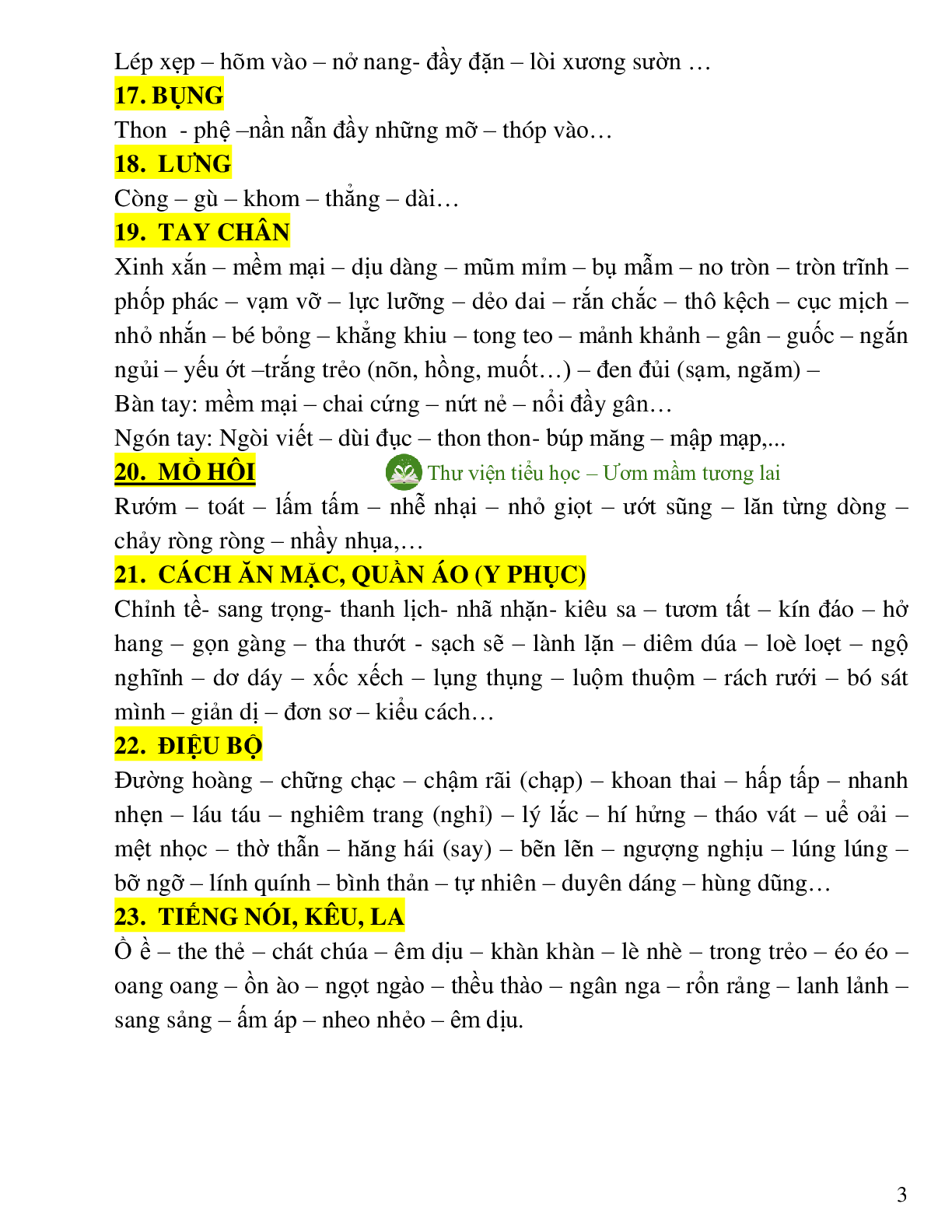 Chuyên đề tả người môn Tiếng Việt lớp 2 (trang 3)