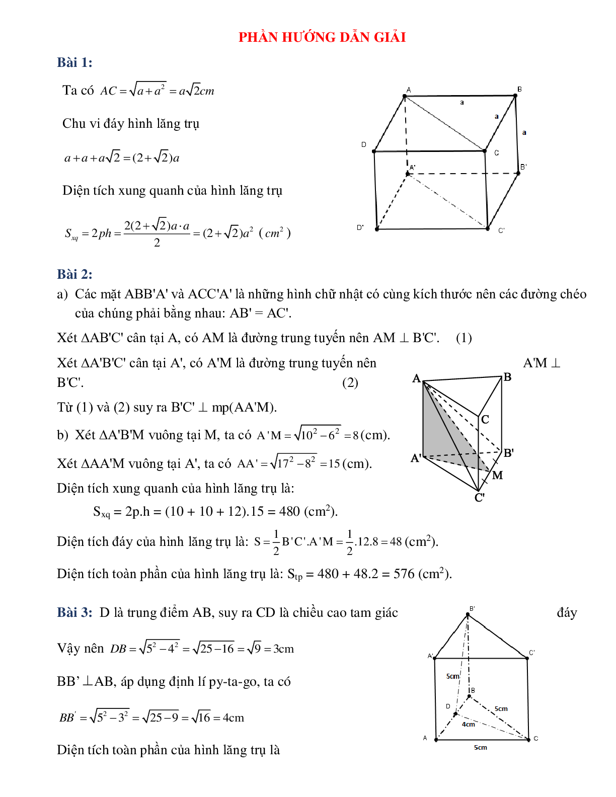 Phiếu bài tập tuần 32 - Toán 8 (trang 2)