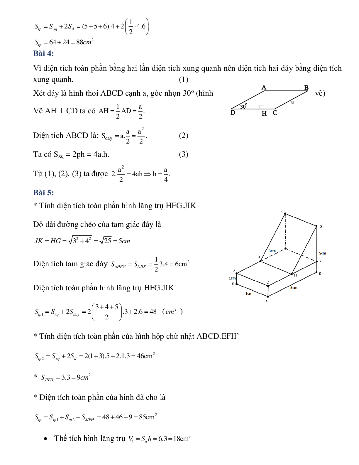 Phiếu bài tập tuần 32 - Toán 8 (trang 3)