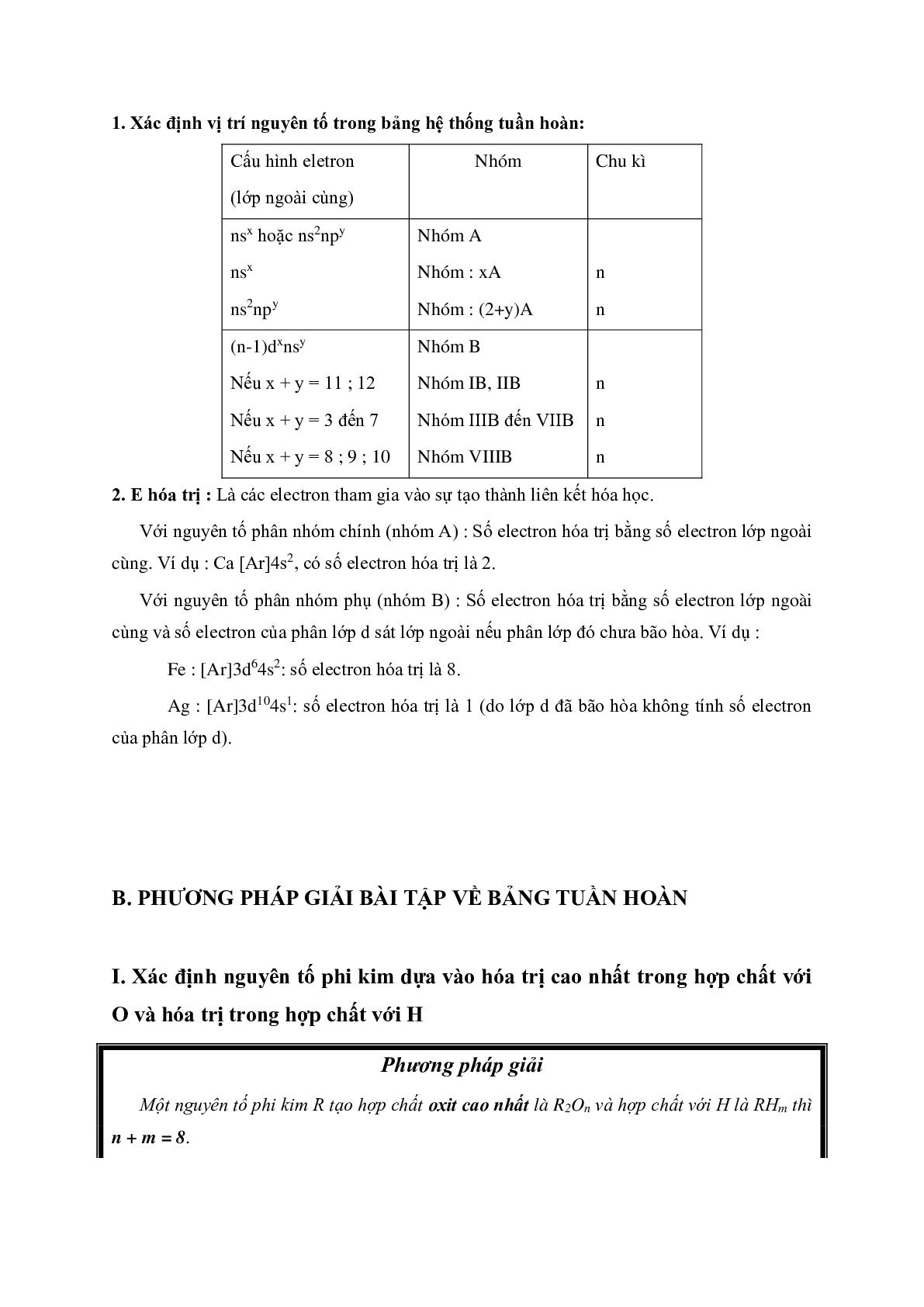 Lý thuyết và bài tập trắc nghiệm Chương Bảng tuần hoàn môn Hóa lớp 10 có đáp án (trang 5)