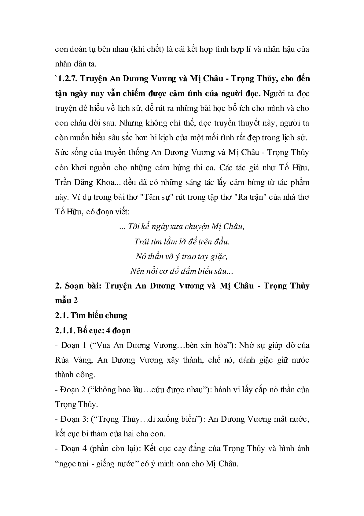 Soạn bài Truyện An Dương Vương và Mị Châu - Trọng Thủy - ngắn nhất Soạn văn 10 (trang 5)