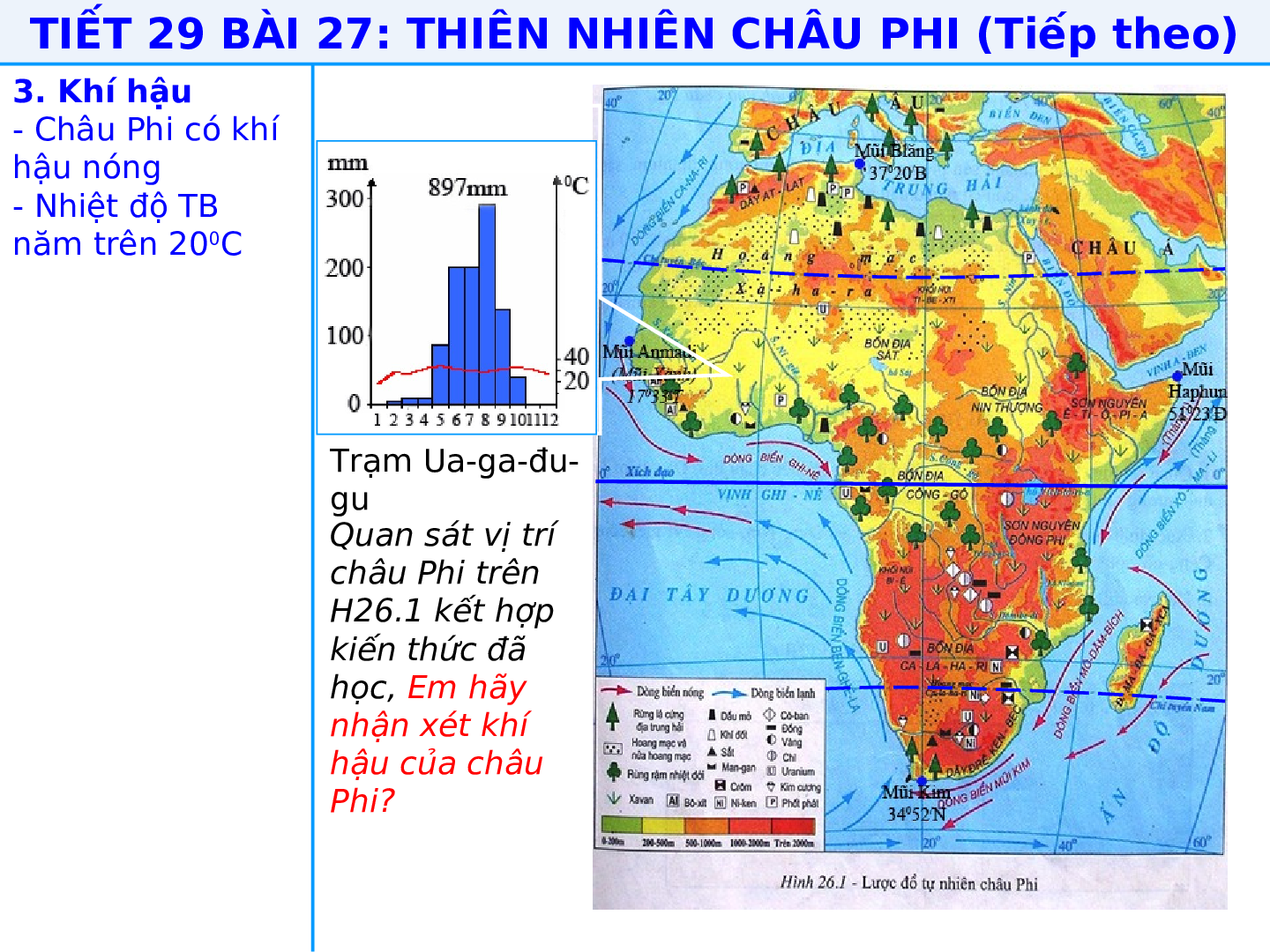 Giáo án Địa lí 7 Bài 27: Thiên nhiên Châu Phi (trang 3)