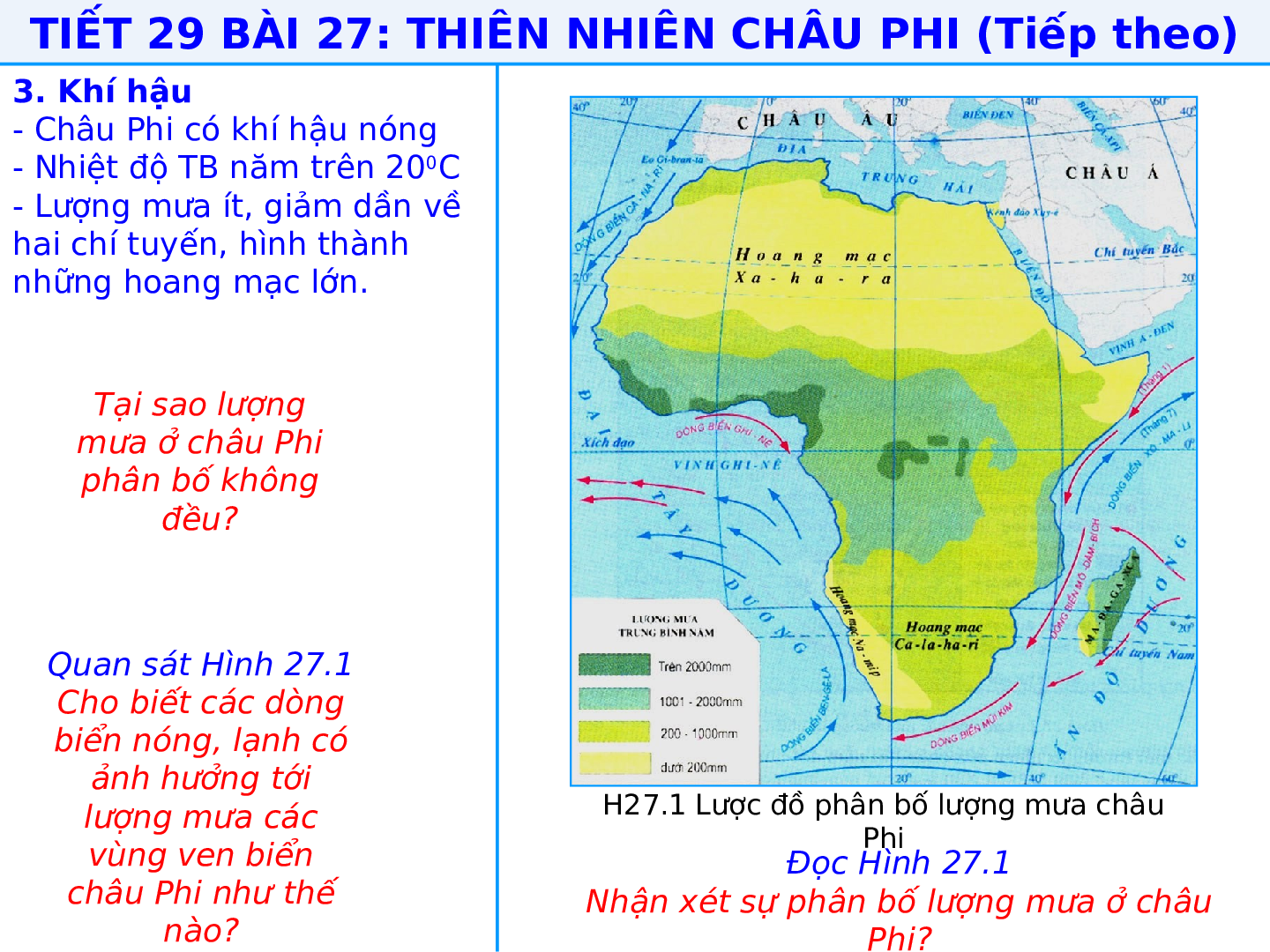 Giáo án Địa lí 7 Bài 27: Thiên nhiên Châu Phi (trang 4)