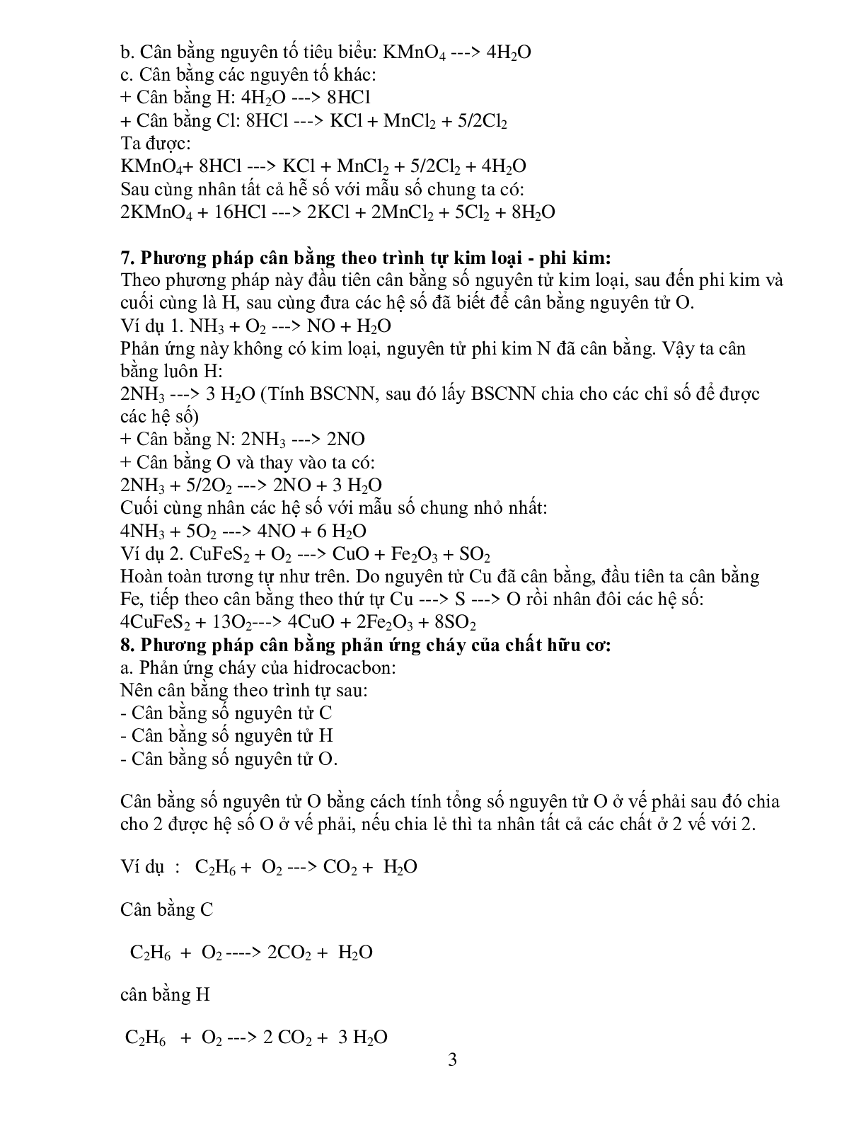 12 Cách cân bằng phương trình hóa học lớp 12 (trang 3)