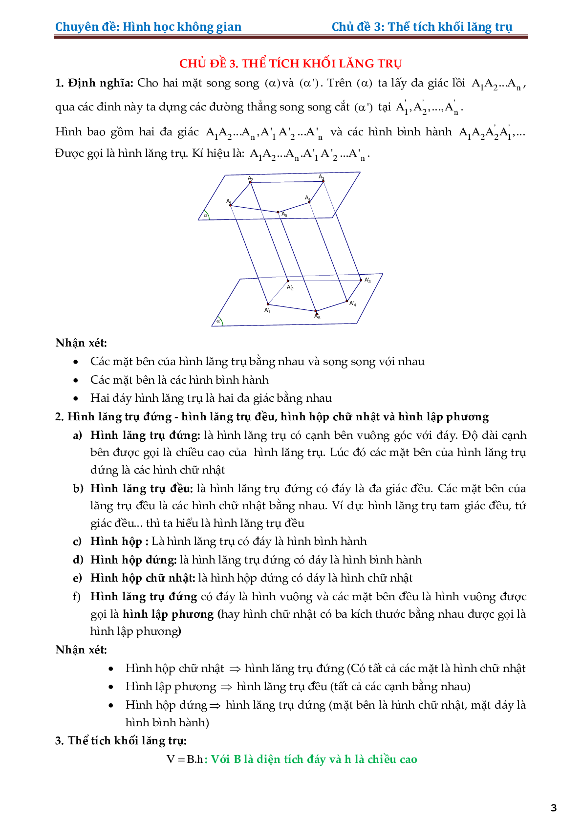 Chuyên đề thể tích khối lăng trụ (trang 3)