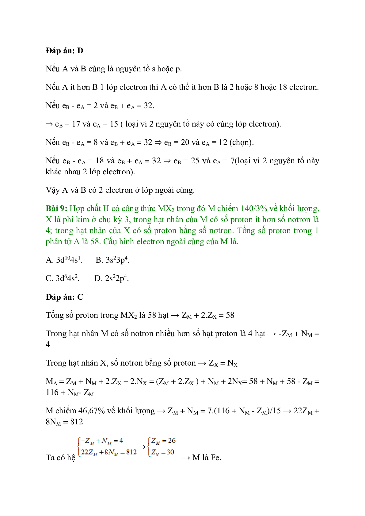 Trắc nghiệm Luyện tập: Cấu tạo vỏ nguyên tử có đáp án - Hóa học 10 (trang 4)