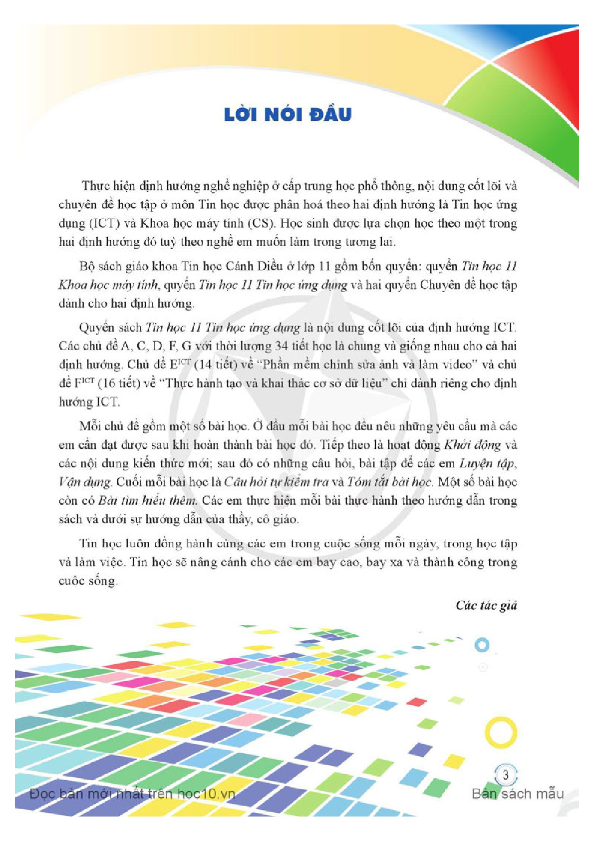 Tin học lớp 11 Tin học ứng dụng Cánh diều pdf (trang 5)