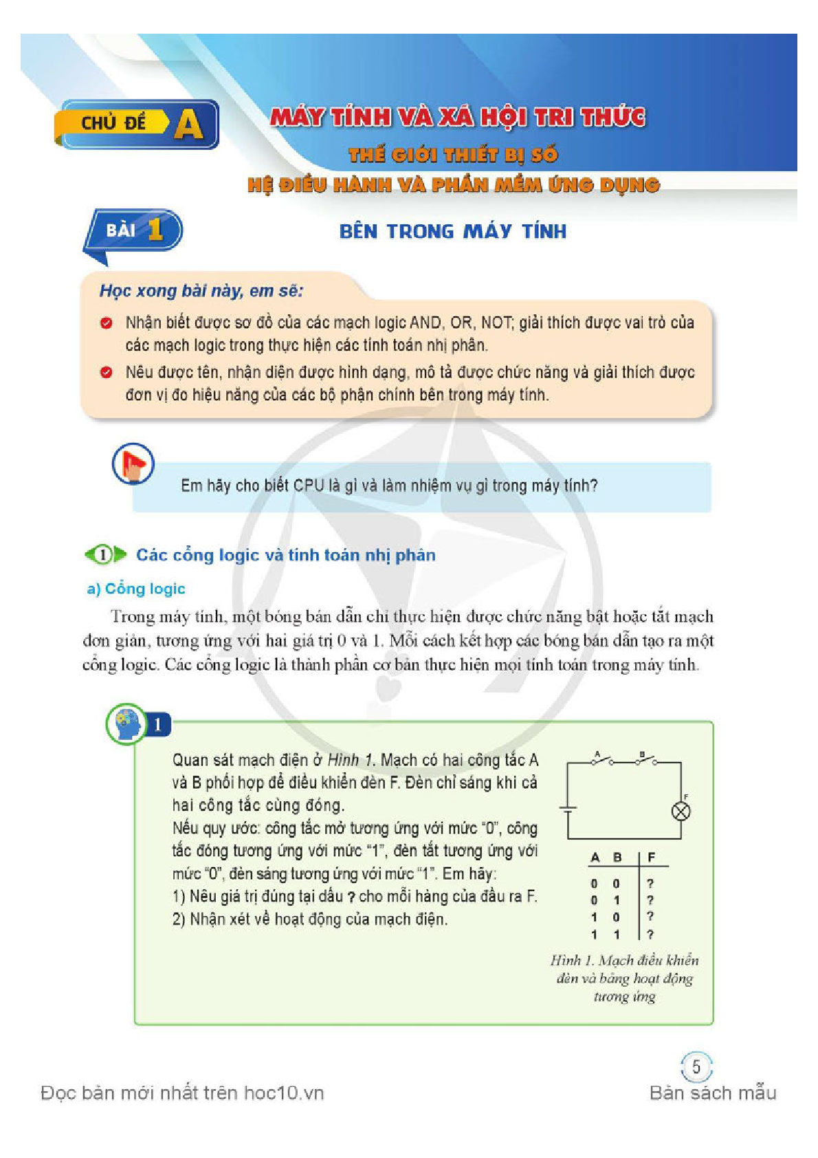 Tin học lớp 11 Tin học ứng dụng Cánh diều pdf (trang 7)