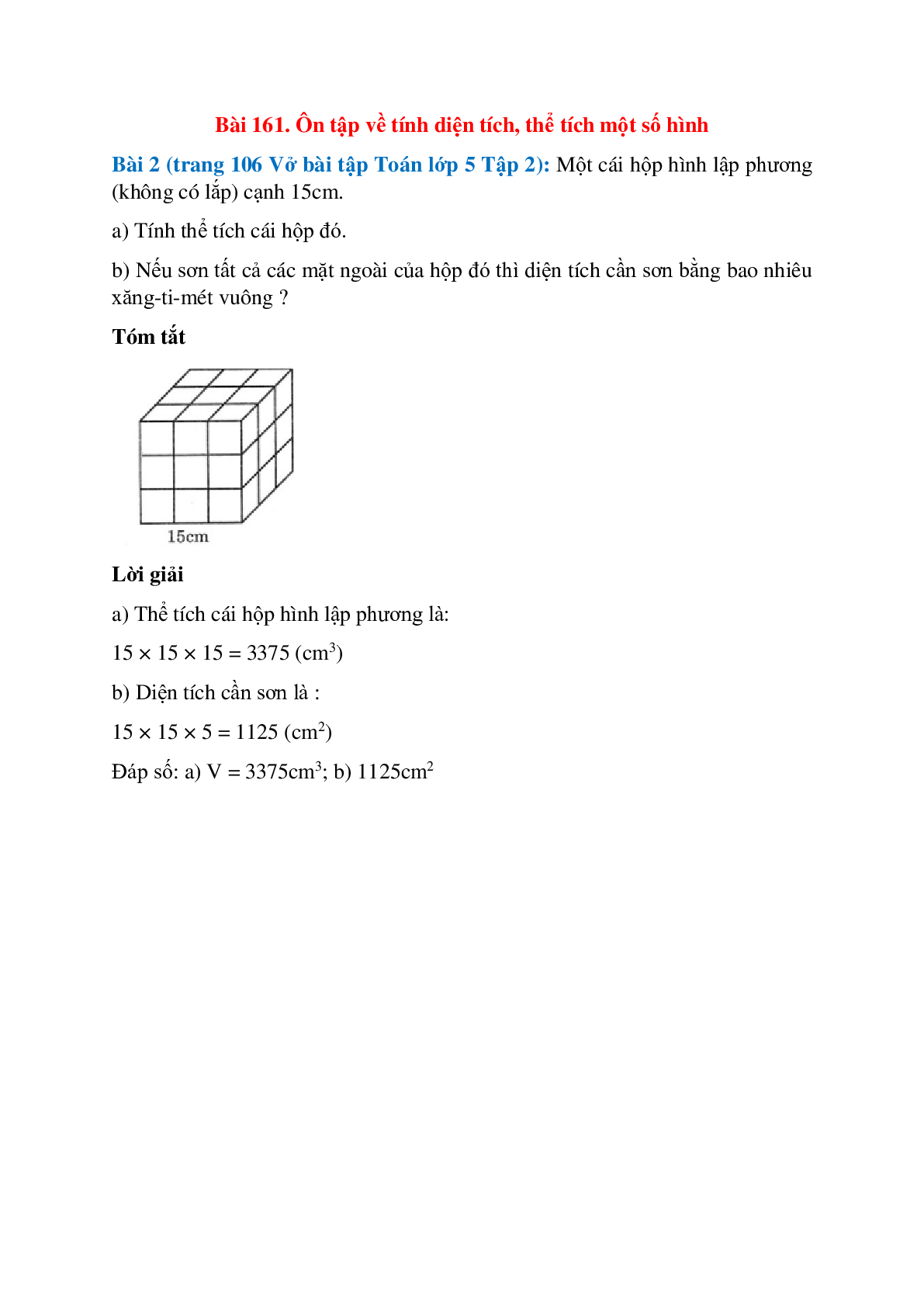 Một cái hộp hình lập phương (không có lắp) cạnh 15cm (trang 1)