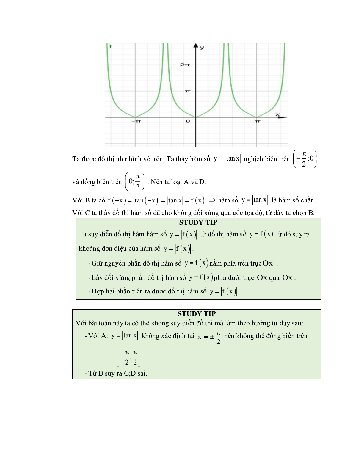 Cách xét tính đơn điệu của hàm số lượng giác (trang 8)