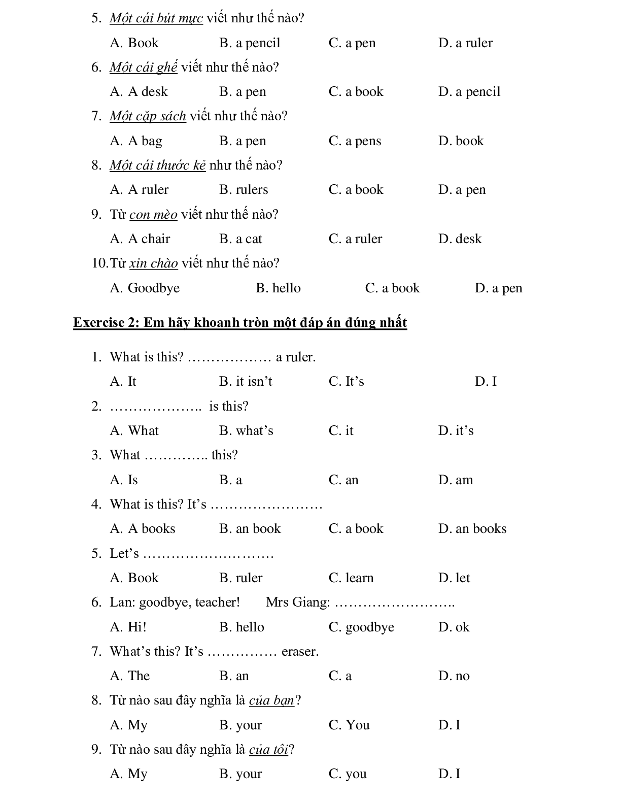 Bộ đề ôn tập cuối kì môn Tiếng Anh lớp 3 năm 2021 (30 đề) (trang 5)