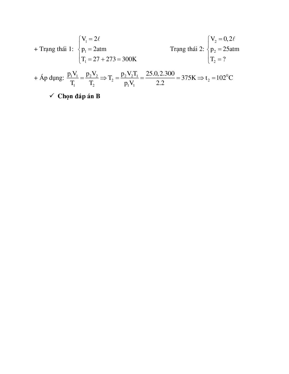 Bài tập về phương trình trạng thái khí lý tưởng có lời giải (trang 6)