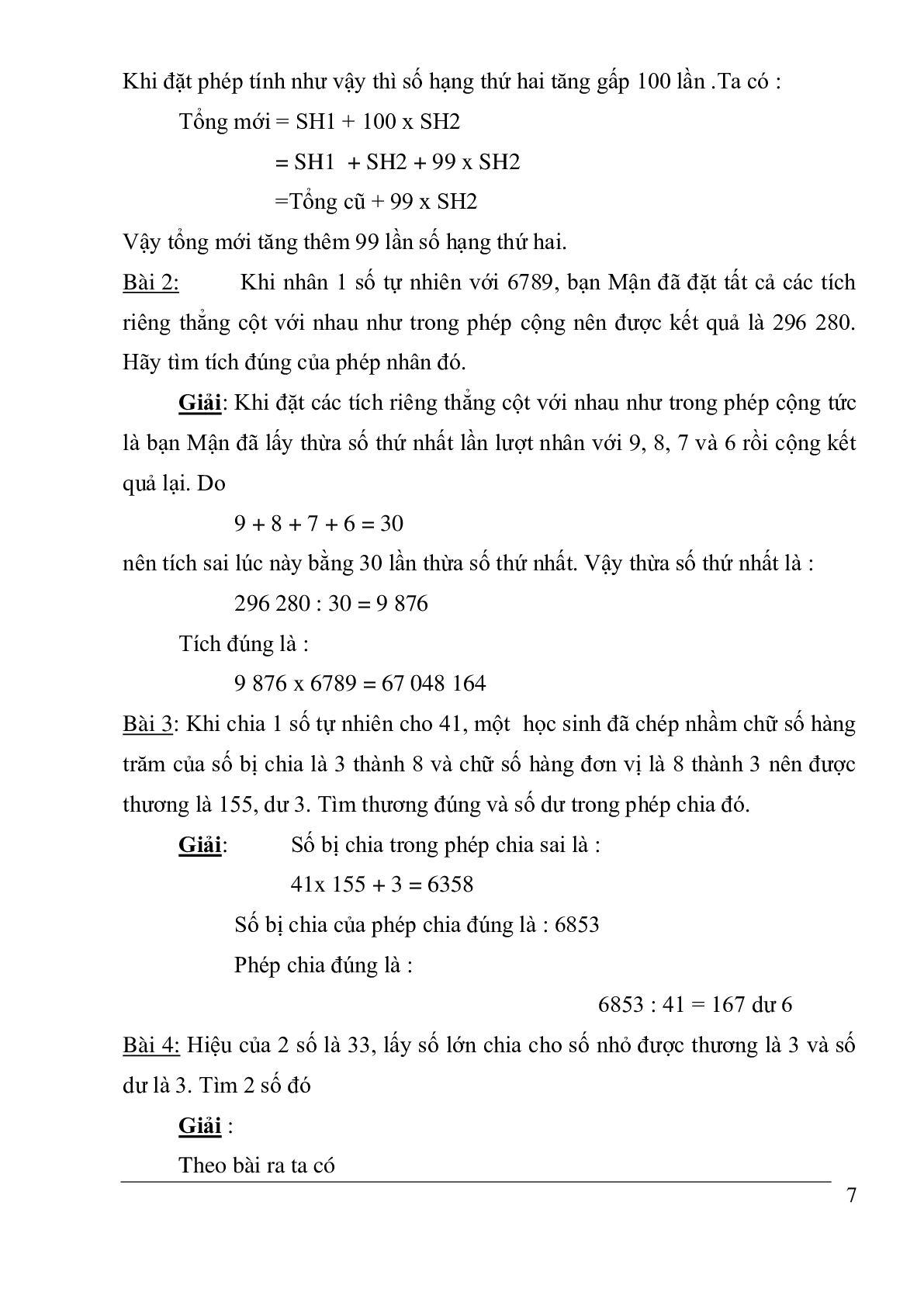 Các dạng toán môn Toán lớp 5 (trang 7)