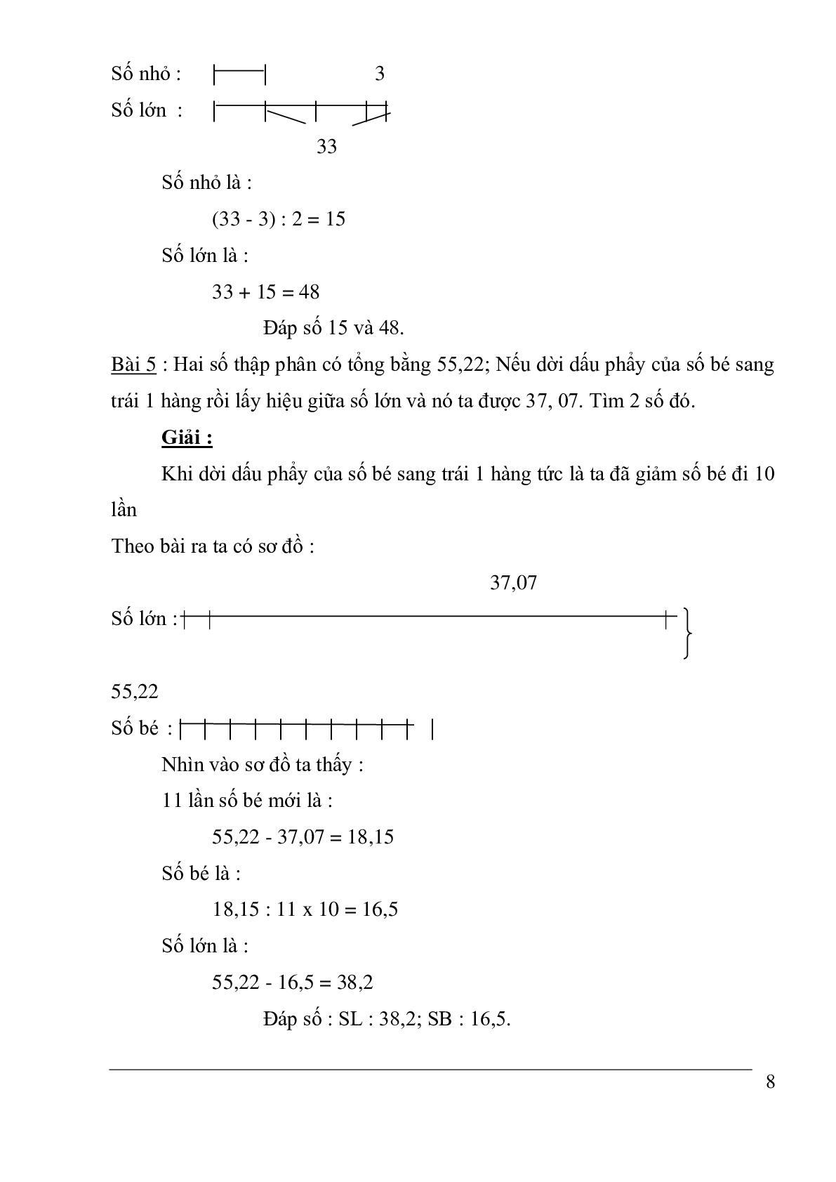 Các dạng toán môn Toán lớp 5 (trang 8)
