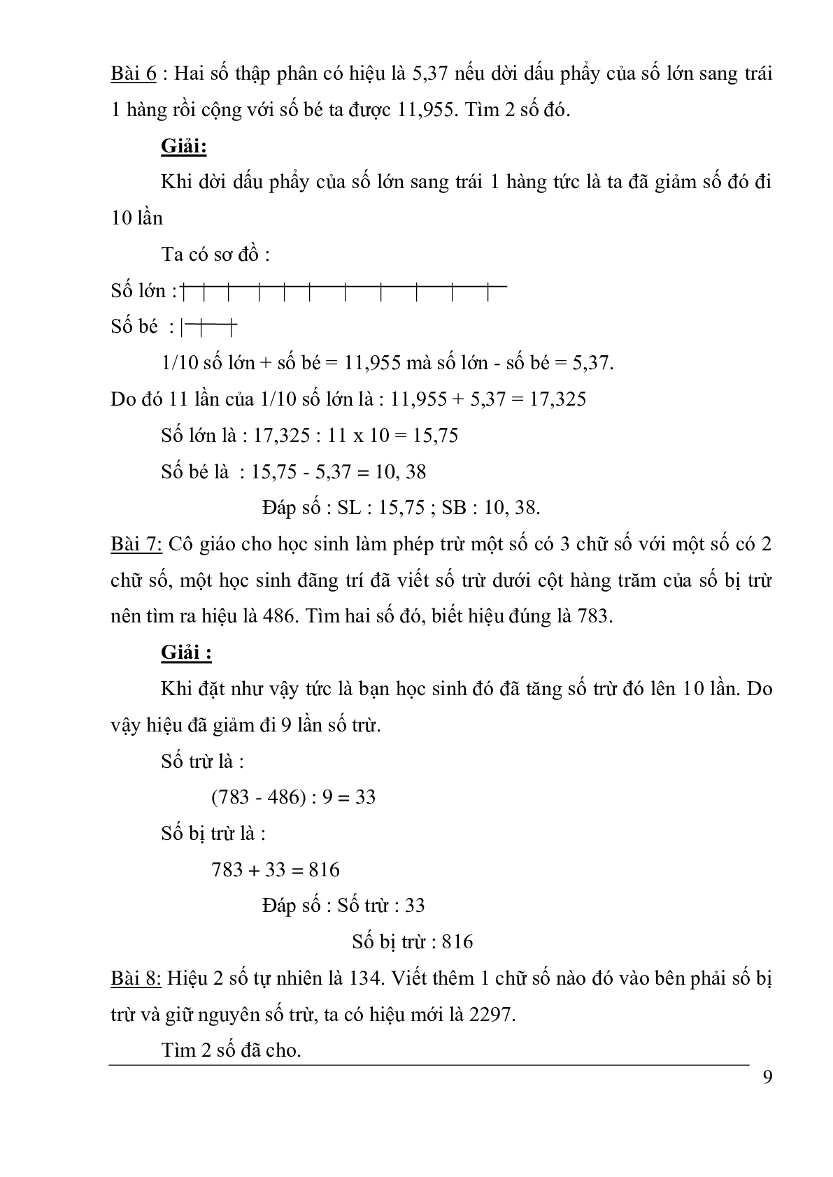 Các dạng toán môn Toán lớp 5 (trang 9)