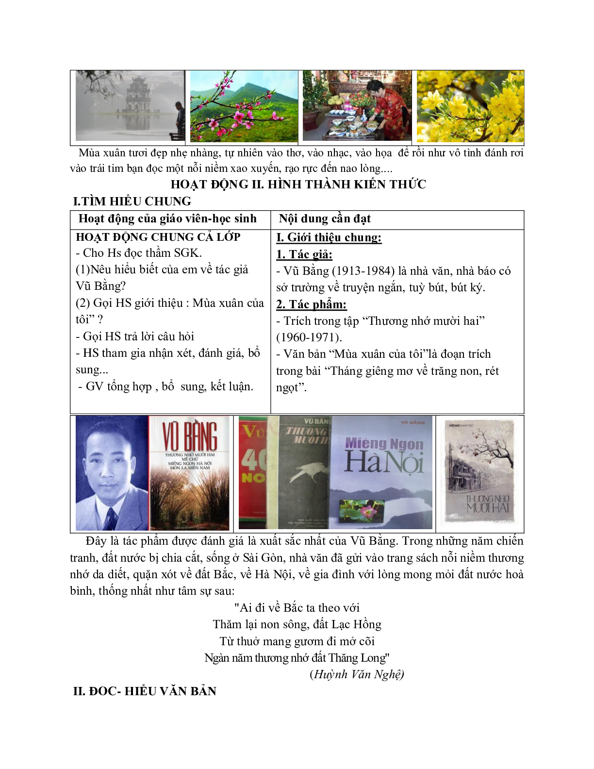 Giáo án ngữ văn lớp 7 Tuần 16 Tiết 63: Mùa xuân của tôi mới nhất (trang 2)