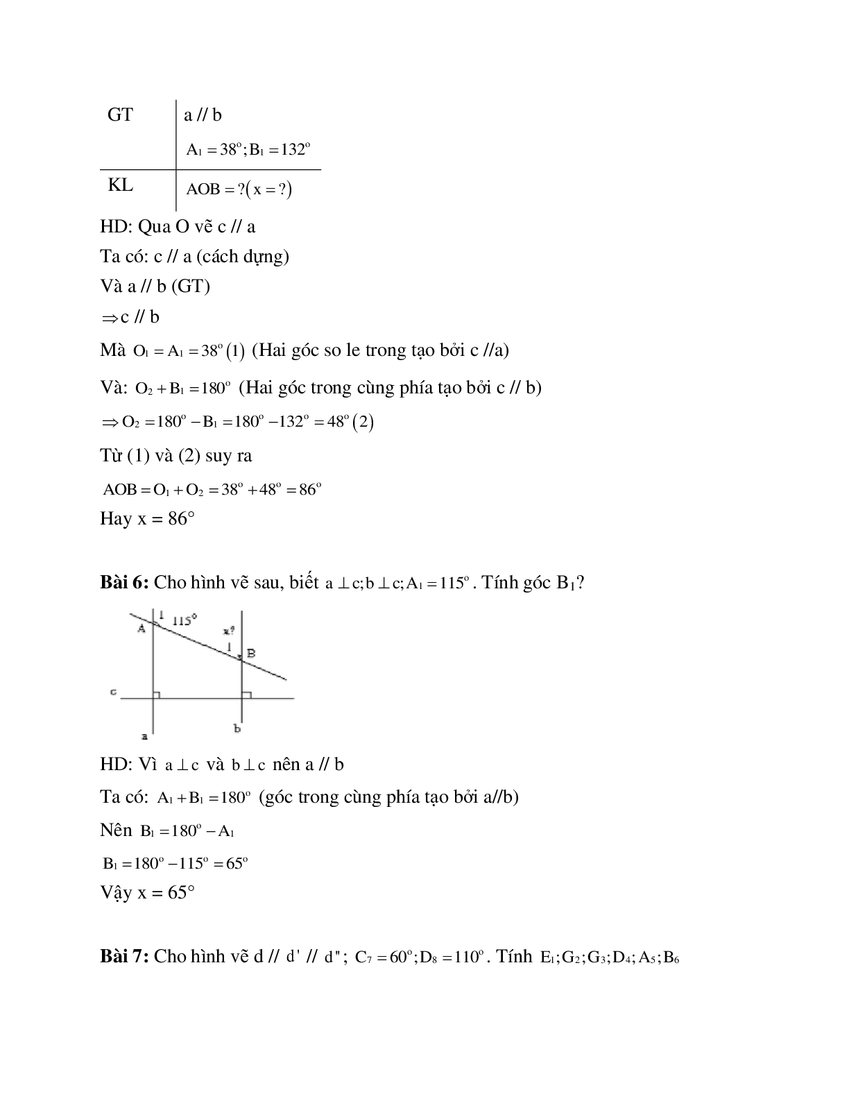 Hệ thống bài tập về Tiên đề Ơ-clit - Từ vuông góc đến song song có lời giải (trang 4)