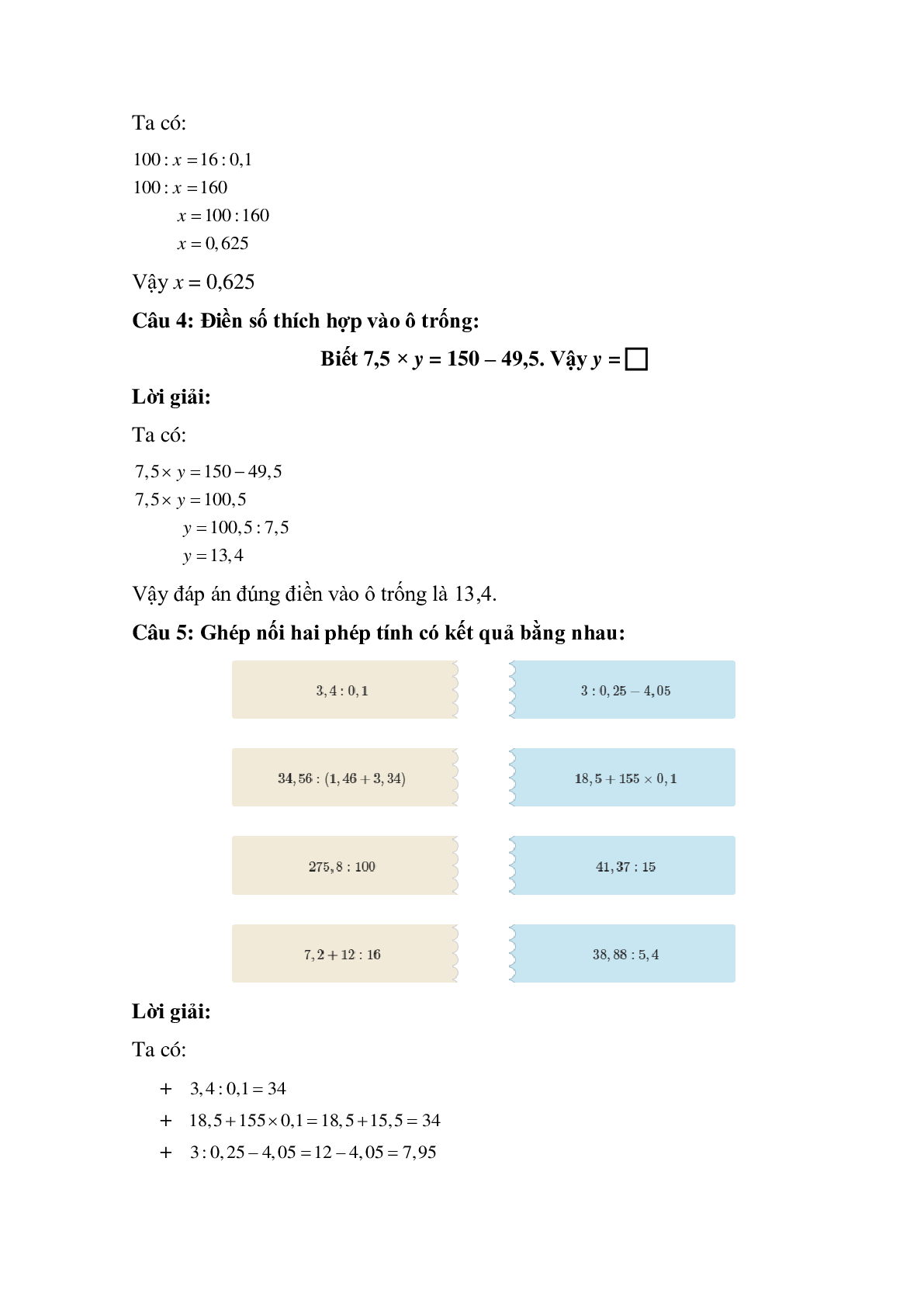 14 câu Trắc nghiệm Luyện tập về phép chia số thập phân có đáp án 2023 – Toán lớp 5 (trang 2)