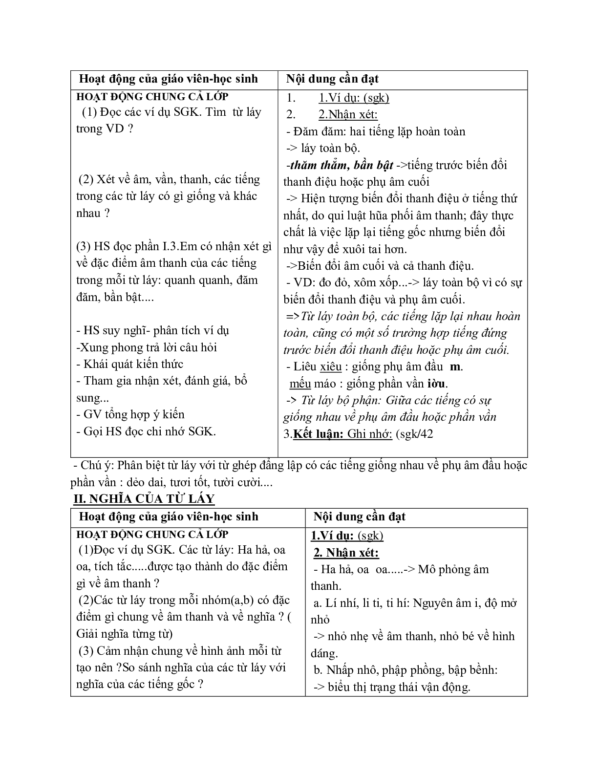 Giáo án ngữ văn lớp 7 Tuần 3 Tiết 11: Từ láy mới nhất (trang 2)
