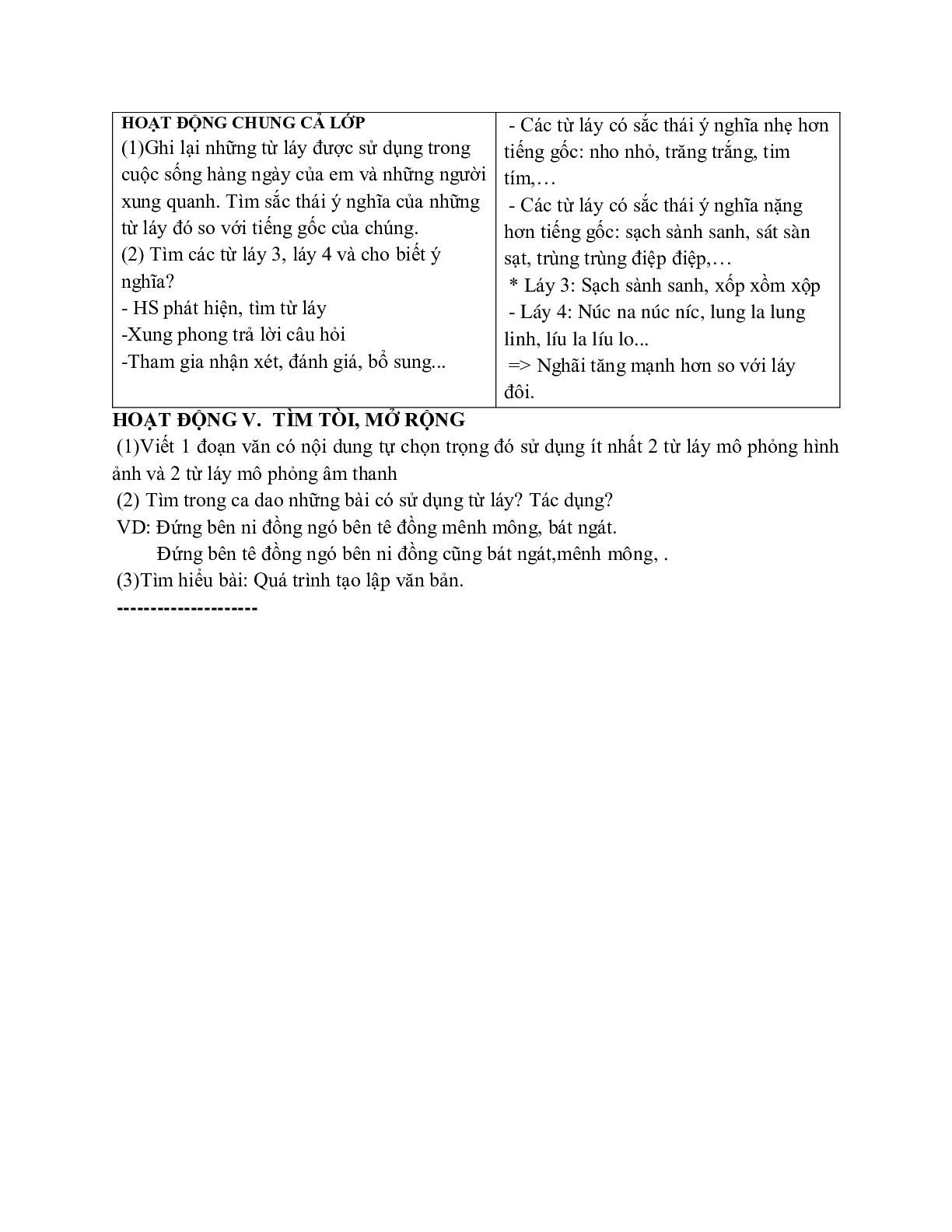 Giáo án ngữ văn lớp 7 Tuần 3 Tiết 11: Từ láy mới nhất (trang 4)