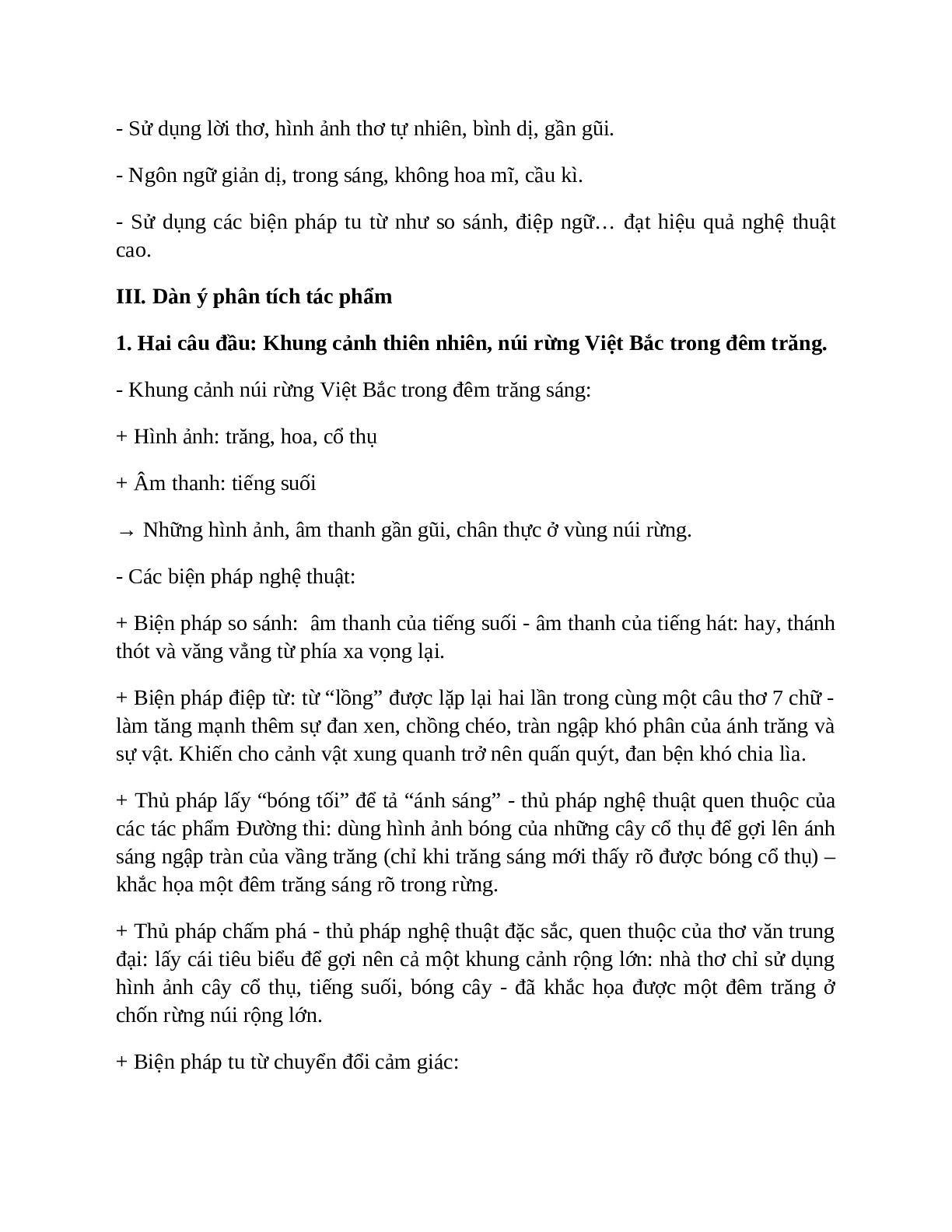 Sơ đồ tư duy bài Cảnh khuya dễ nhớ, ngắn nhất - Ngữ văn lớp 7 (trang 3)