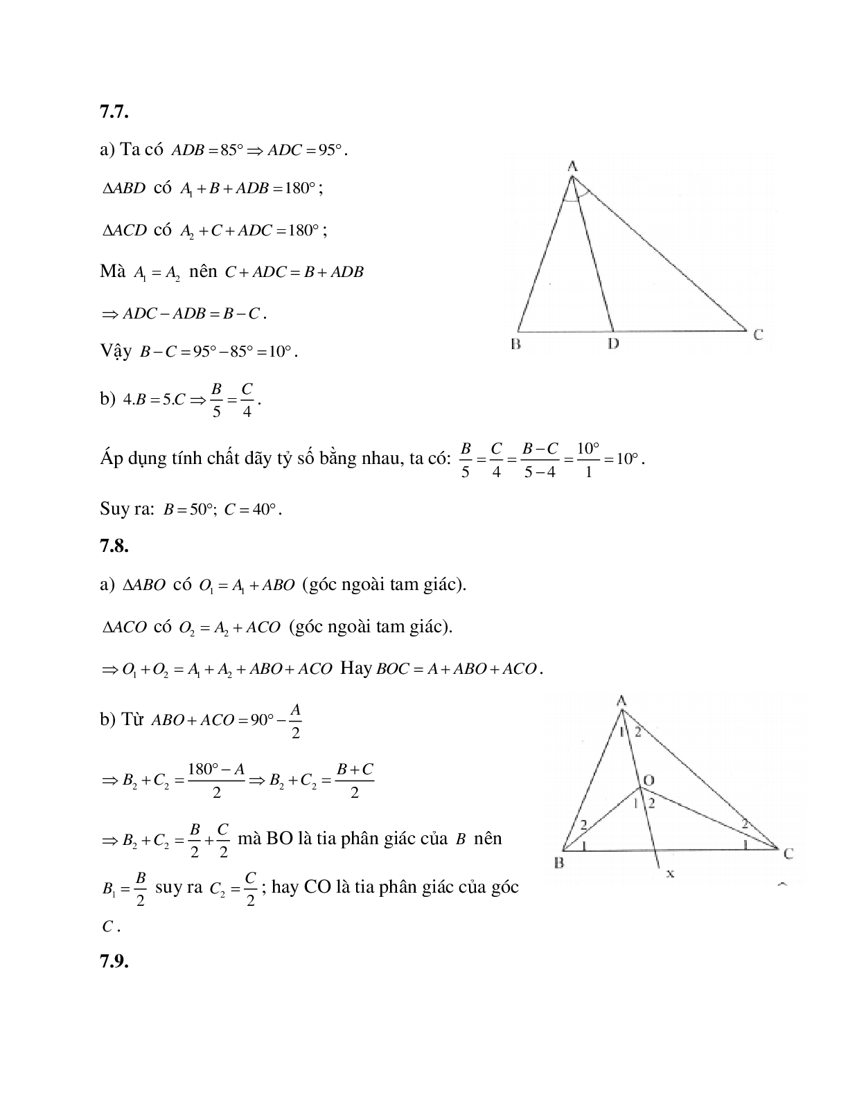 Đầy đủ lý thuyết, bài tập về Tổng ba góc trong tam giác có lời giải (trang 10)