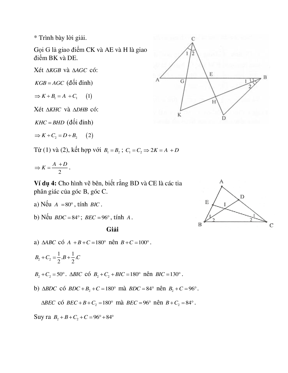 Đầy đủ lý thuyết, bài tập về Tổng ba góc trong tam giác có lời giải (trang 4)