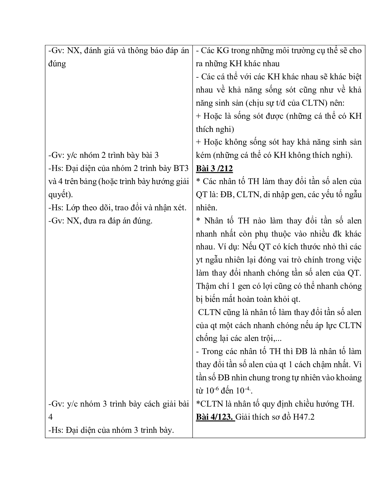 Giáo án Sinh học 12 Ôn tập giữa học kì 1 mới nhất - CV5555 (trang 2)