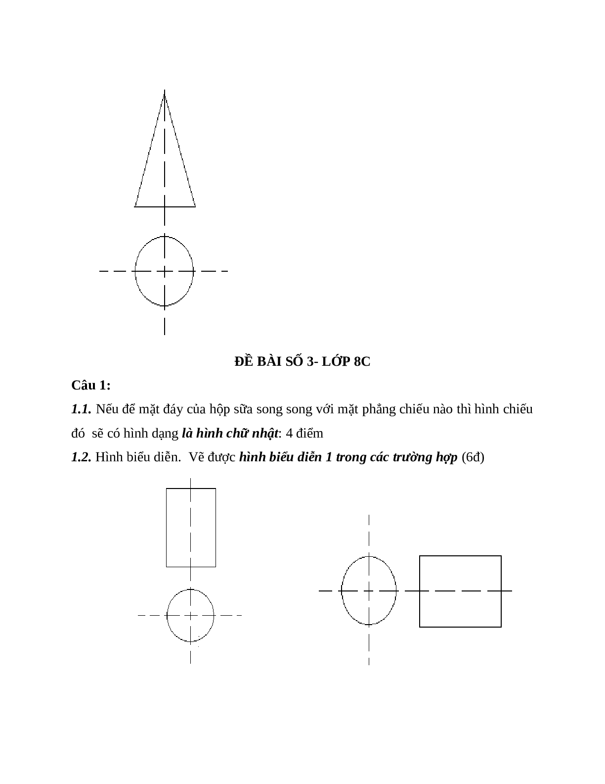 Giáo án Công Nghệ 8 Bài 7: Thực hành đọc bản vẽ các khối tròn xoay mới nhất - CV5555 (trang 4)