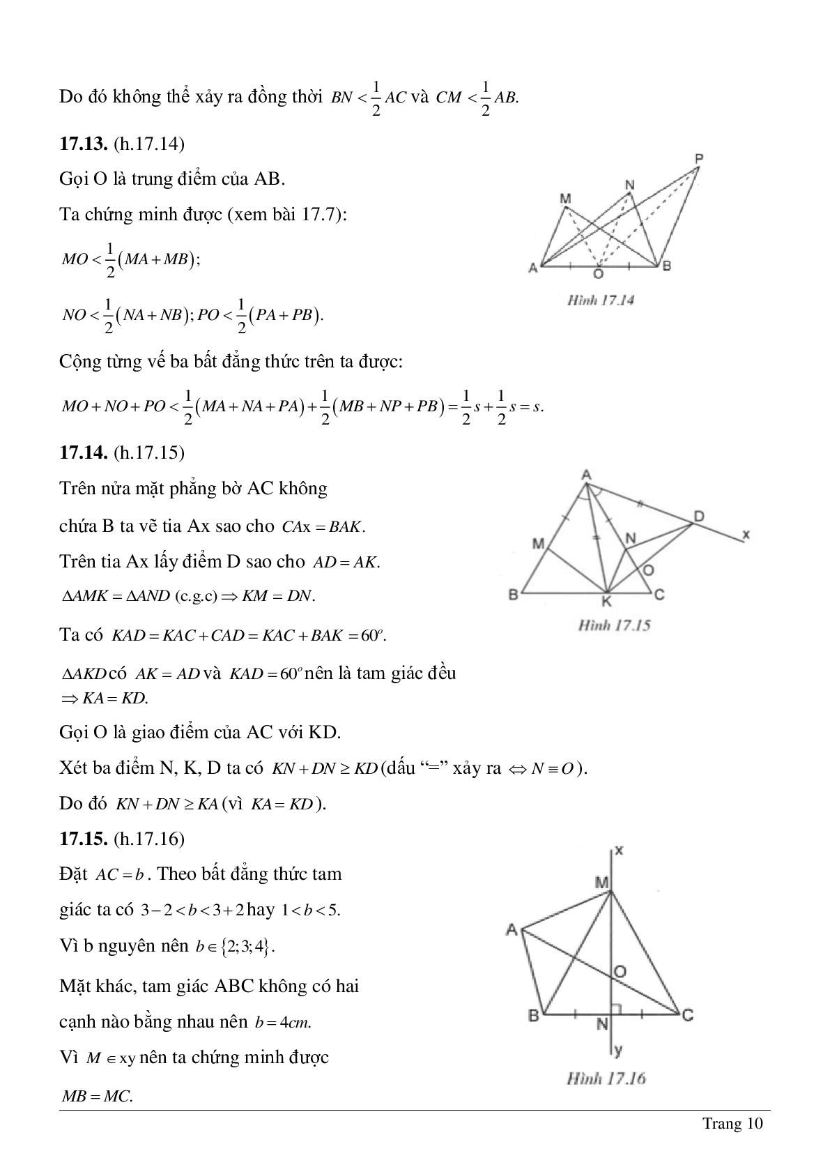 Lý thuyết và hệ thống bài tập tự luyện về Quan hệ giữa ba cạnh của một tam giác hay nhất (trang 10)