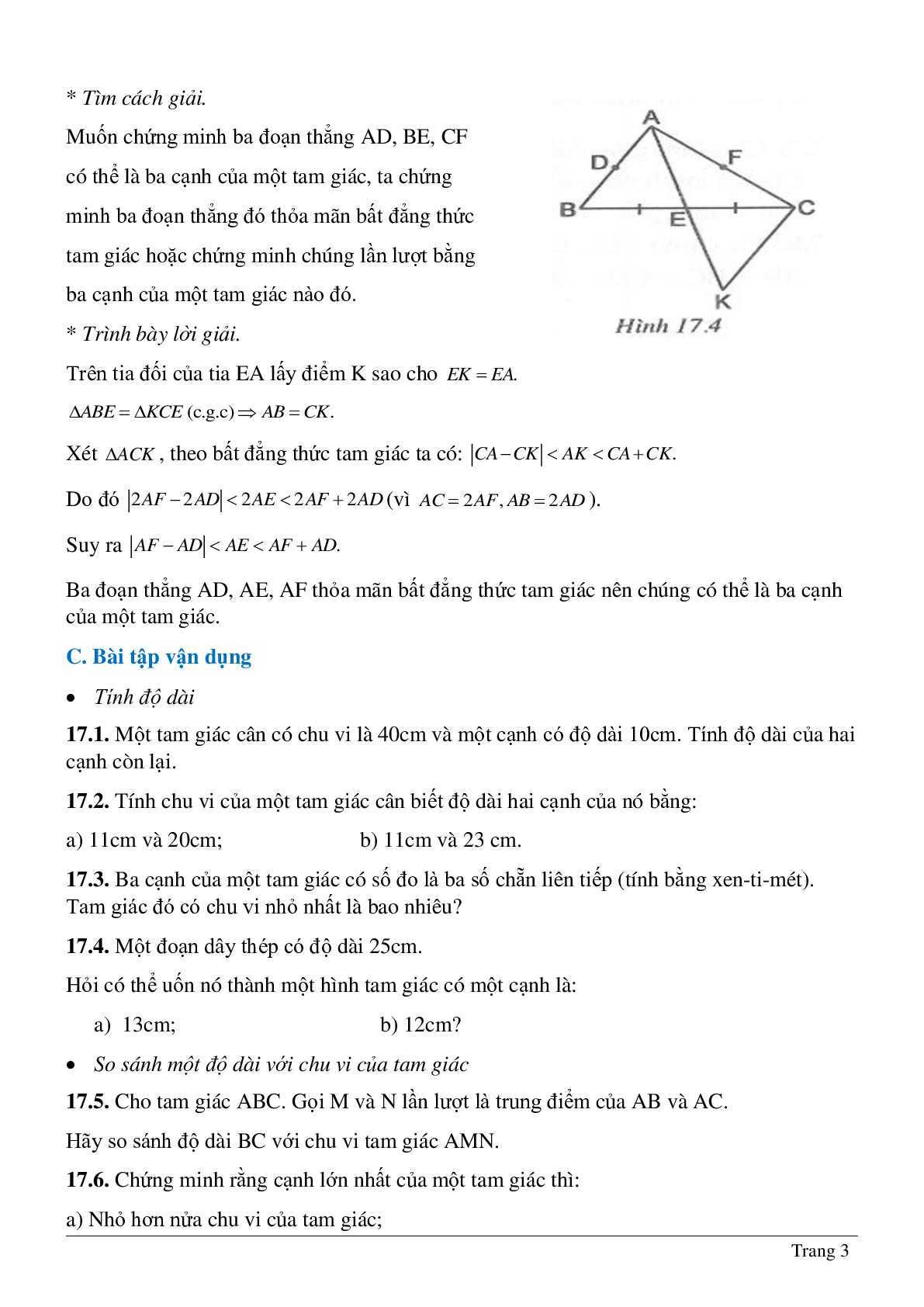 Lý thuyết và hệ thống bài tập tự luyện về Quan hệ giữa ba cạnh của một tam giác hay nhất (trang 3)