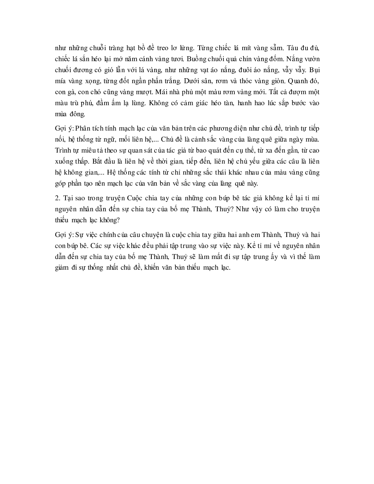 Soạn bài Mạch lạc trong văn bản - ngắn nhất Soạn văn 7 (trang 4)