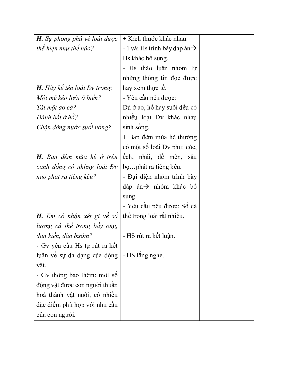 Giáo án Sinh học 7 Bài 1: Thế giới động vật đa dạng, phong phú mới nhất - CV5512 (trang 2)