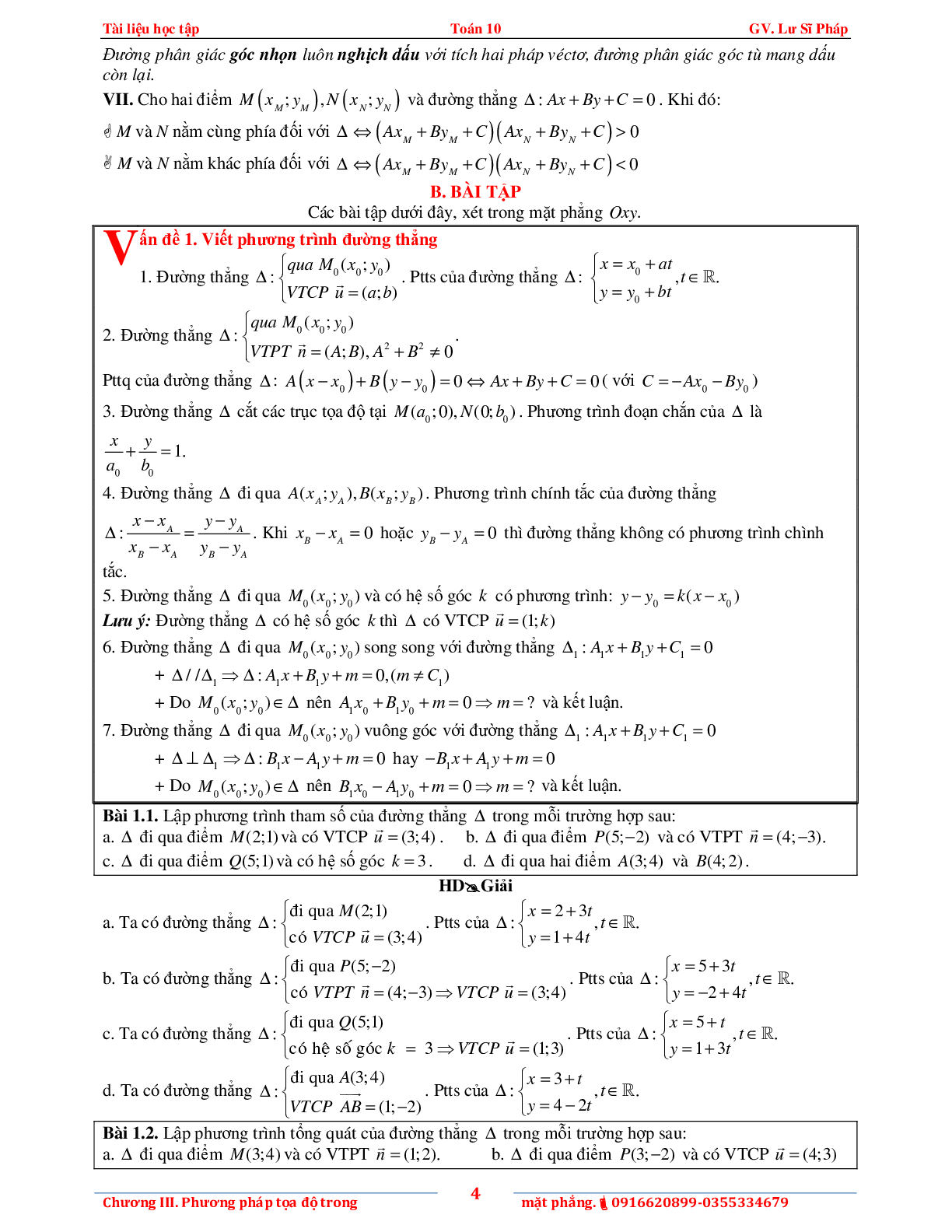 Tài liệu phương pháp tọa độ trong mặt phẳng (trang 8)