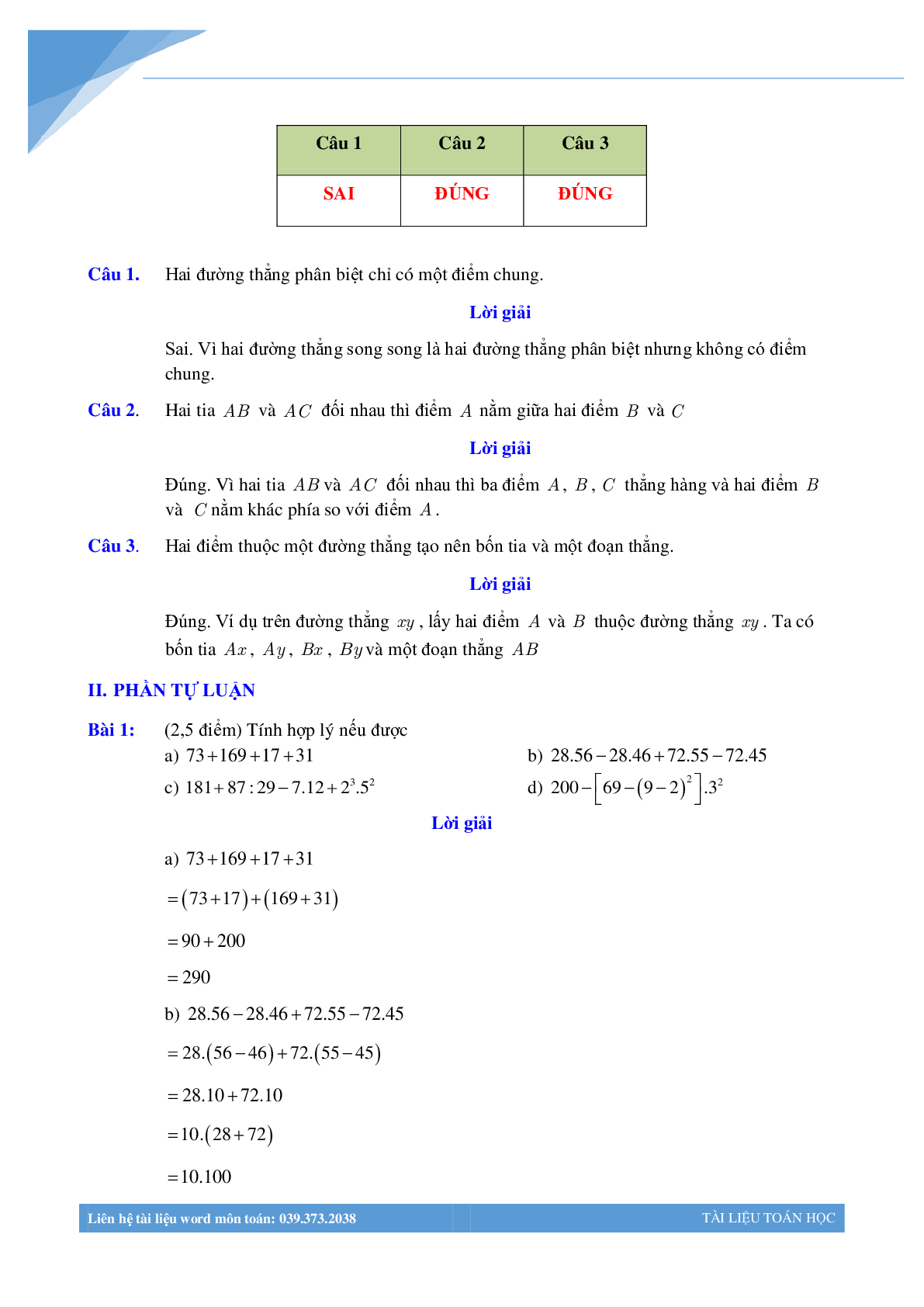 Bộ đề giữa học kì 1 môn toán lớp 6 Hà Nội năm 2021 (trang 6)