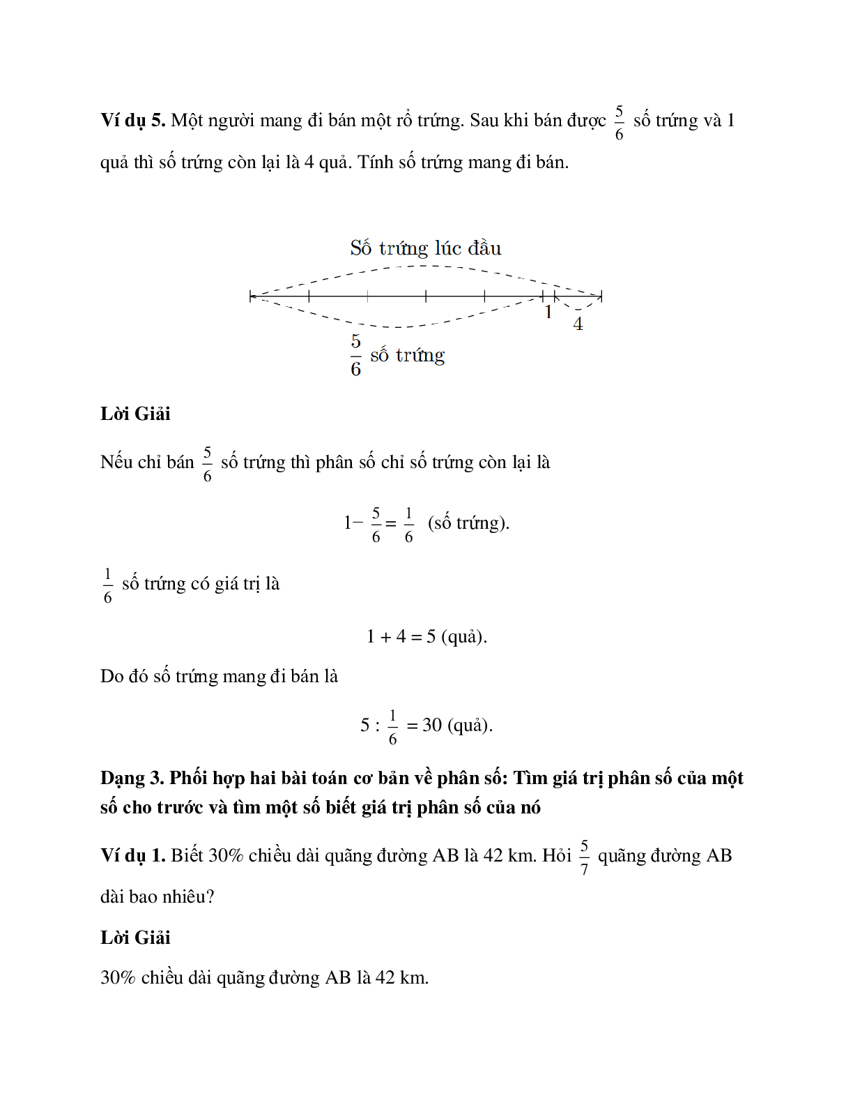 Các dạng bài tập và phương pháp giải về Tìm một số biết giá trị phân số của nó có lời giải (trang 4)