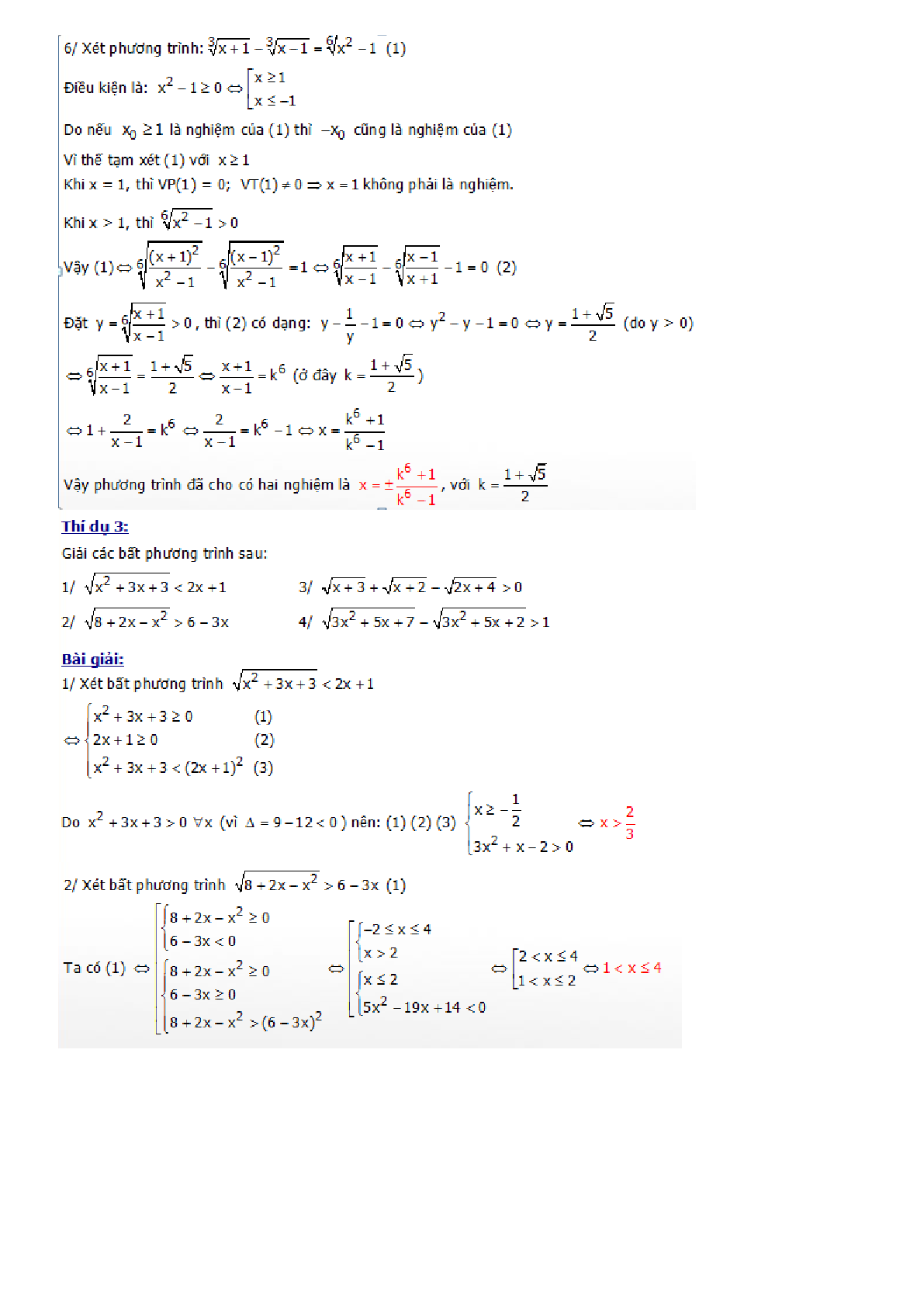 Chuyên đề phương trình và bất phương trình chứa căn (trang 3)