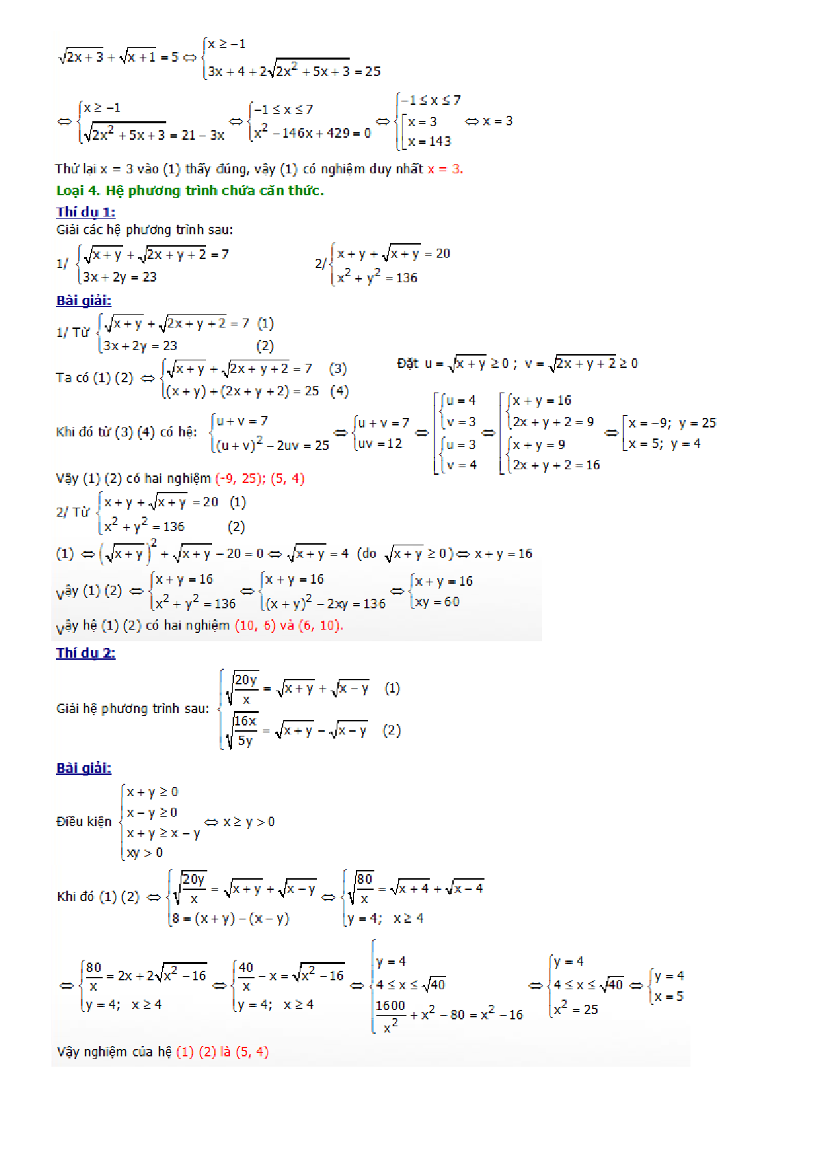 Chuyên đề phương trình và bất phương trình chứa căn (trang 9)