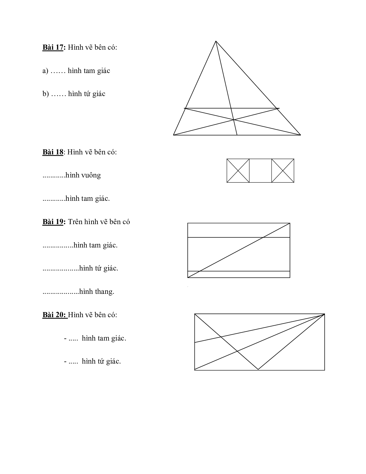 20 bài toán đếm hình môn Toán lớp 2 (trang 4)