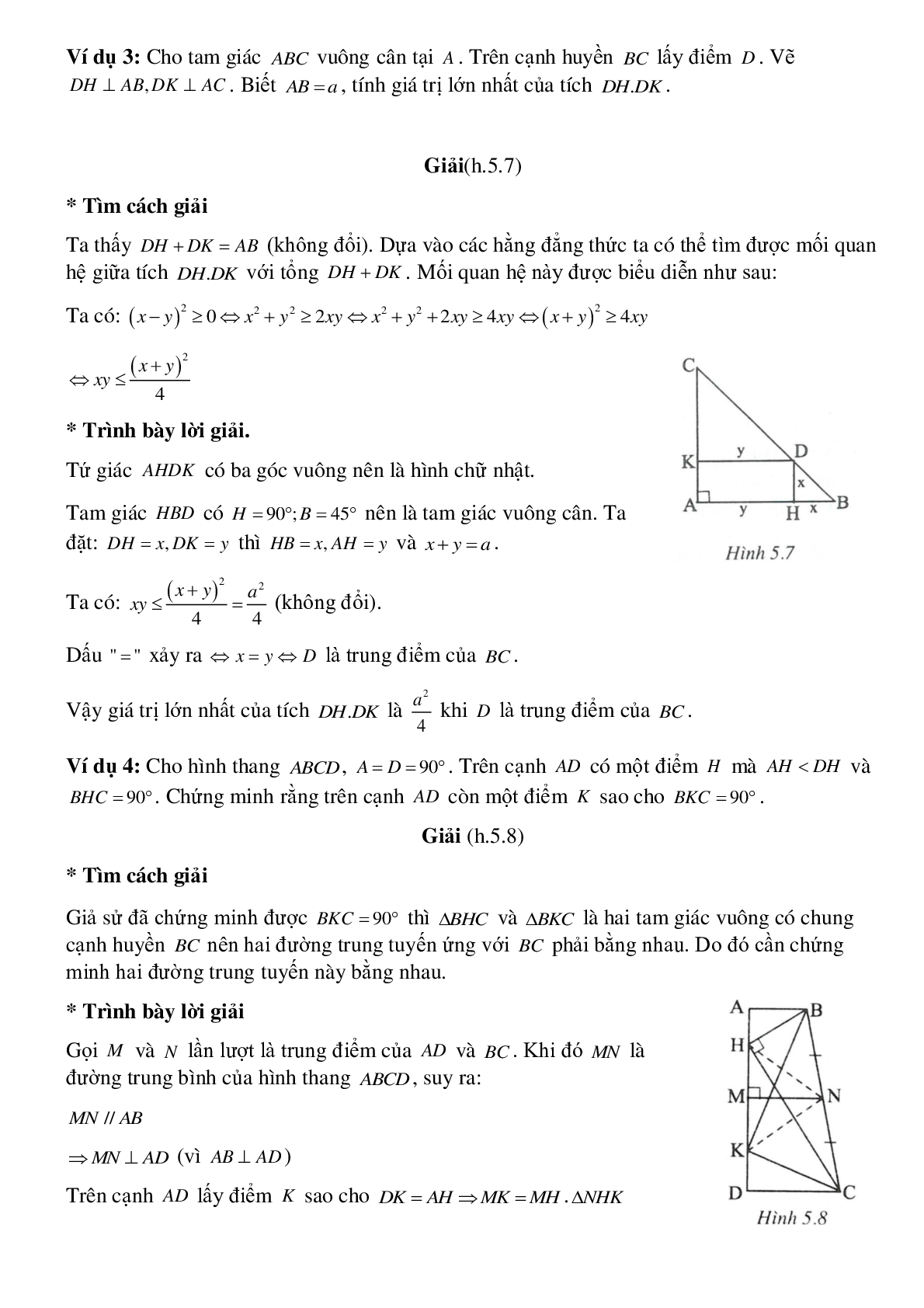 Hình chữ nhật, tính chất của các điểm cách đều một đường thẳng cho trước (trang 3)