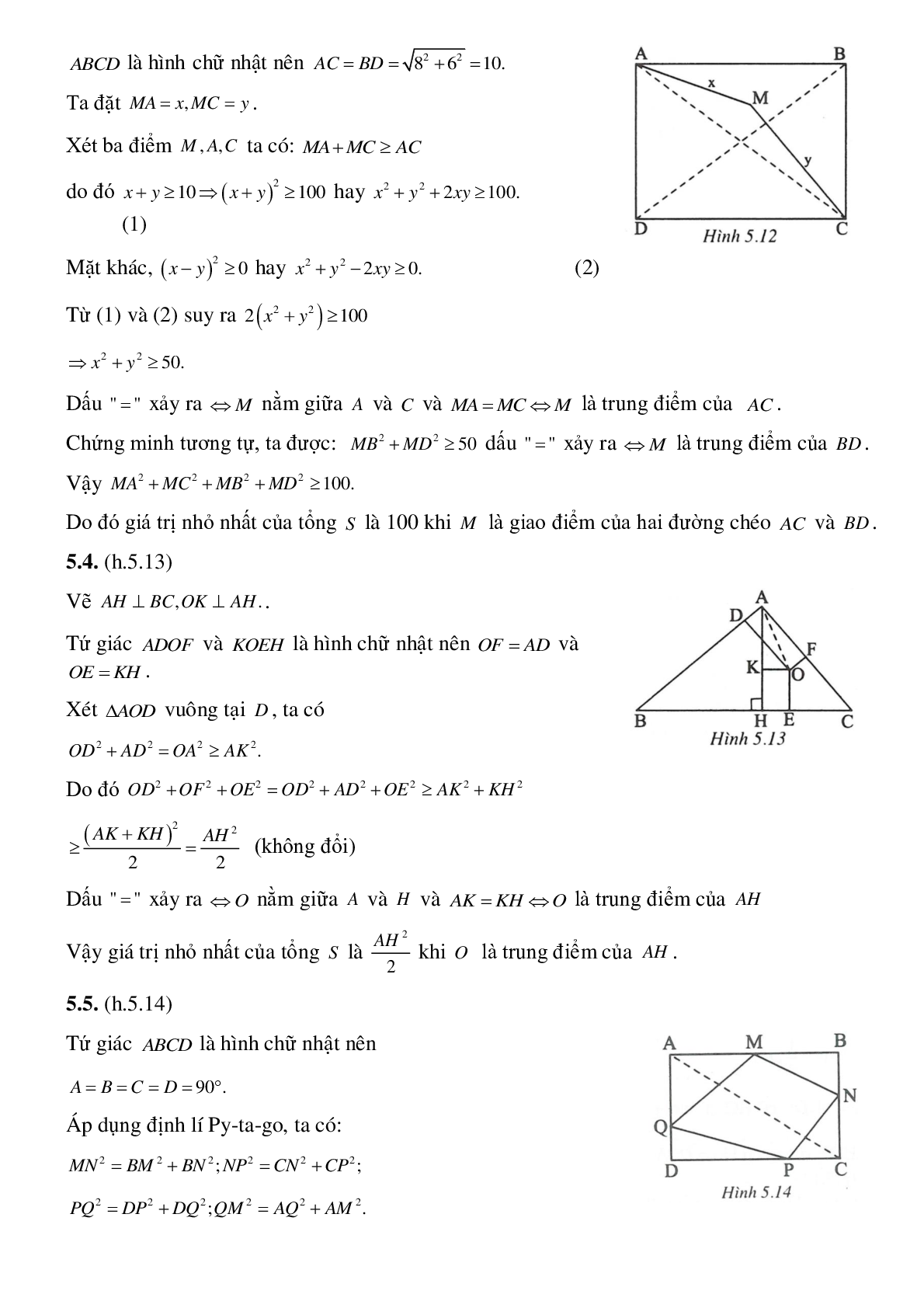 Hình chữ nhật, tính chất của các điểm cách đều một đường thẳng cho trước (trang 7)