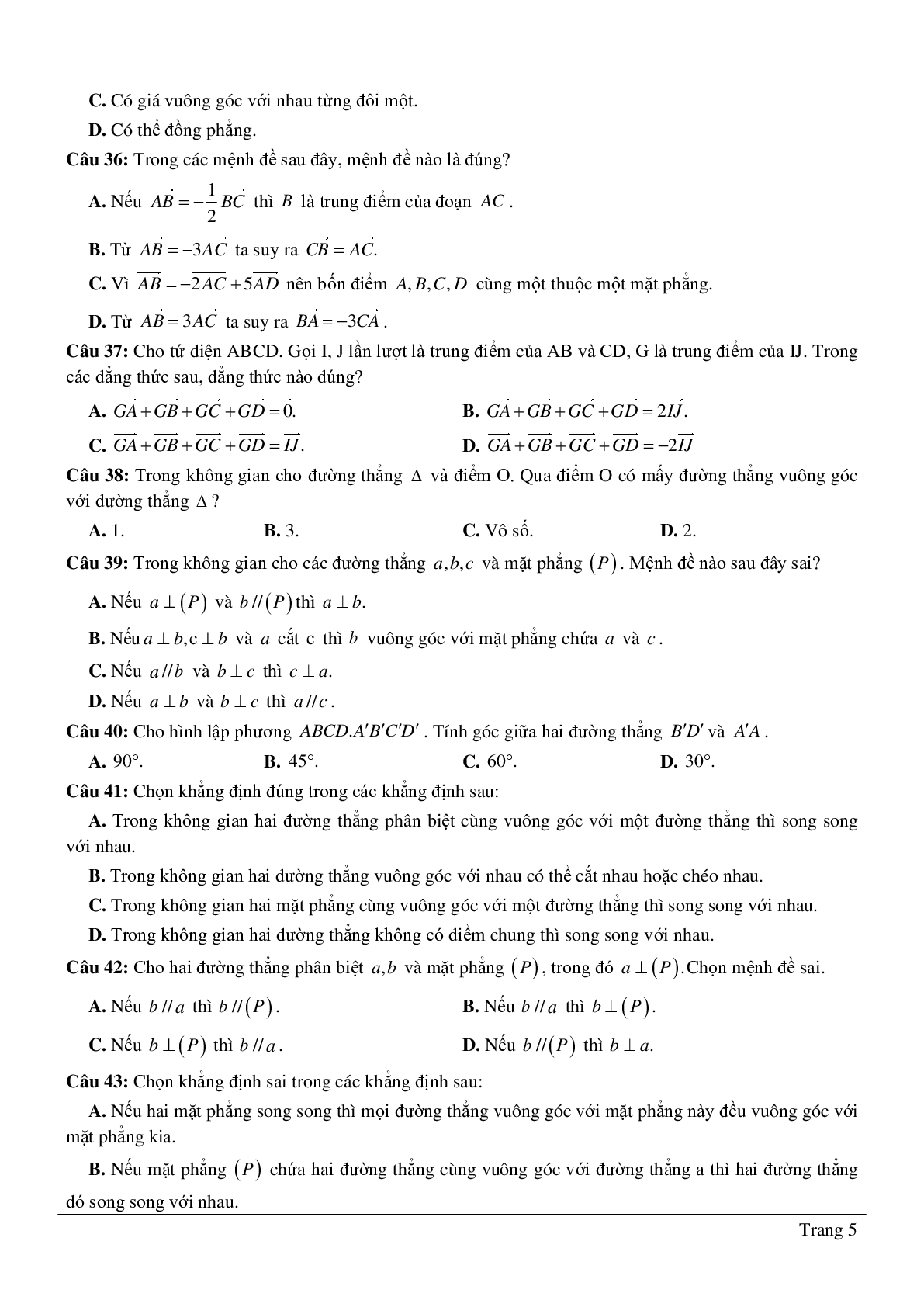 Đề cương ôn tập giữa kì II toán 11 (trang 5)
