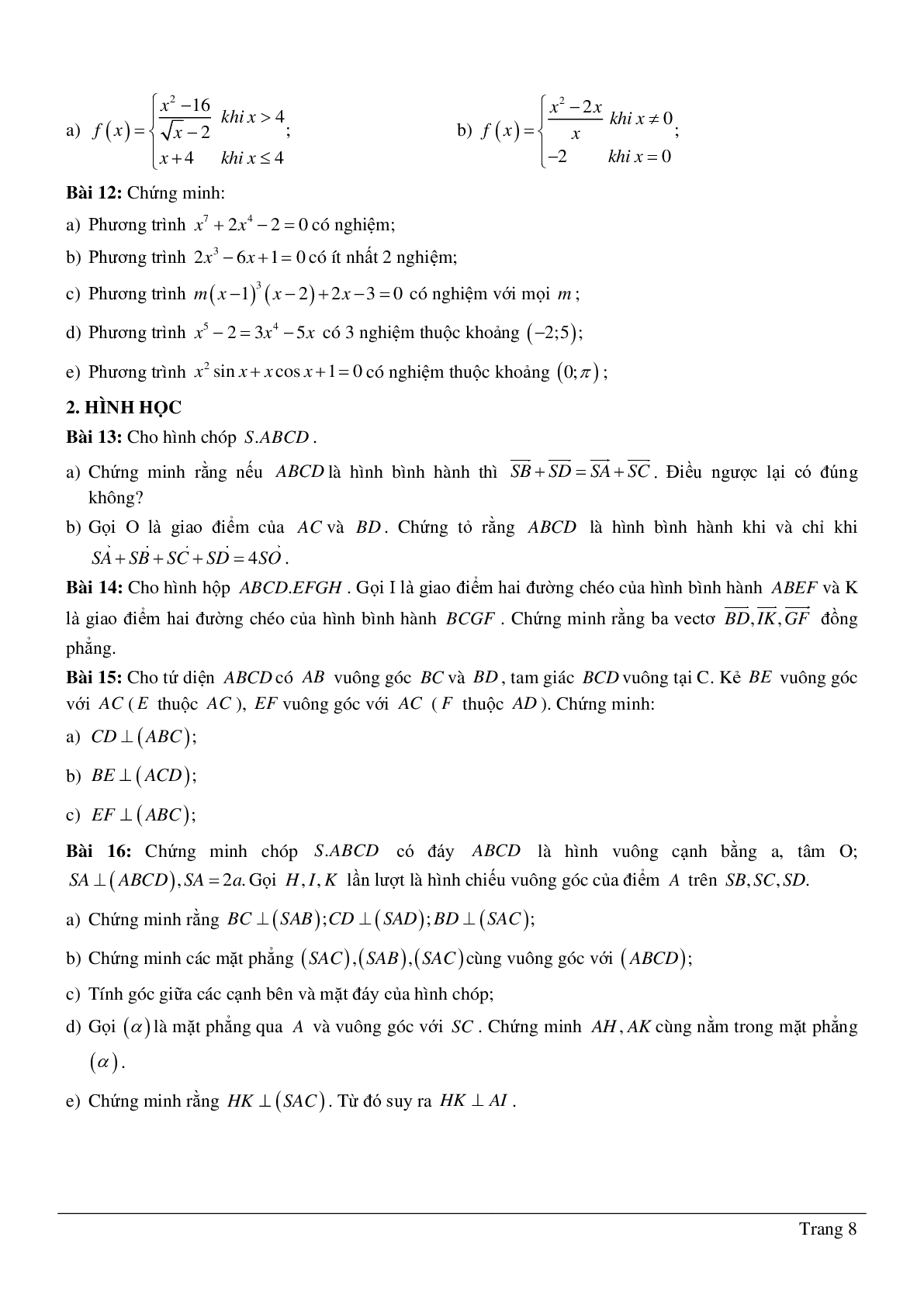 Đề cương ôn tập giữa kì II toán 11 (trang 8)