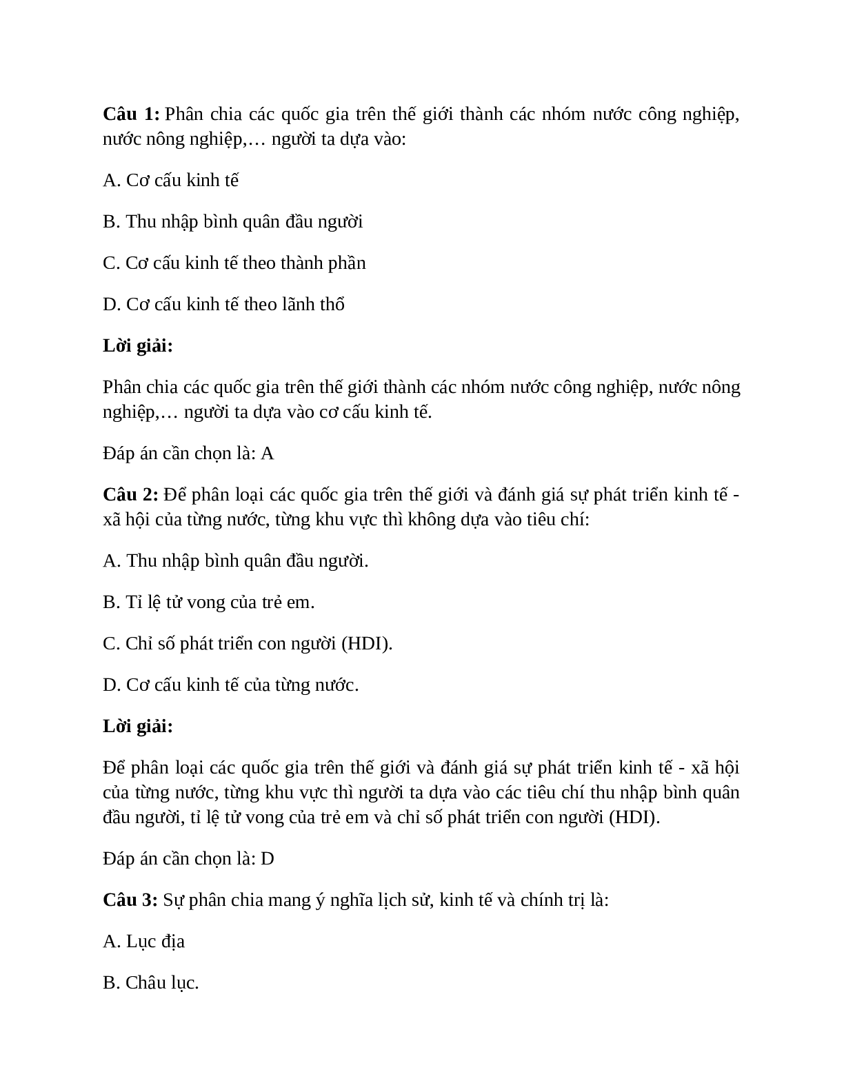 Địa Lí 7 Bài 25: Thế giới rộng lớn và đa dạng (trang 3)