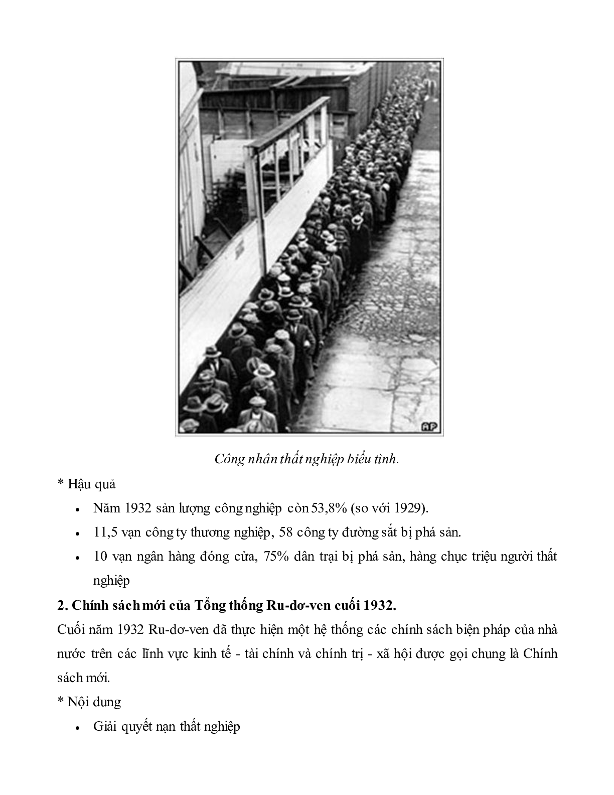 Lý thuyết Lịch sử 11: Bài 13:  Nước Mĩ giữa hai cuộc chiến tranh thế giới (1918 - 1939) mới nhất (trang 5)