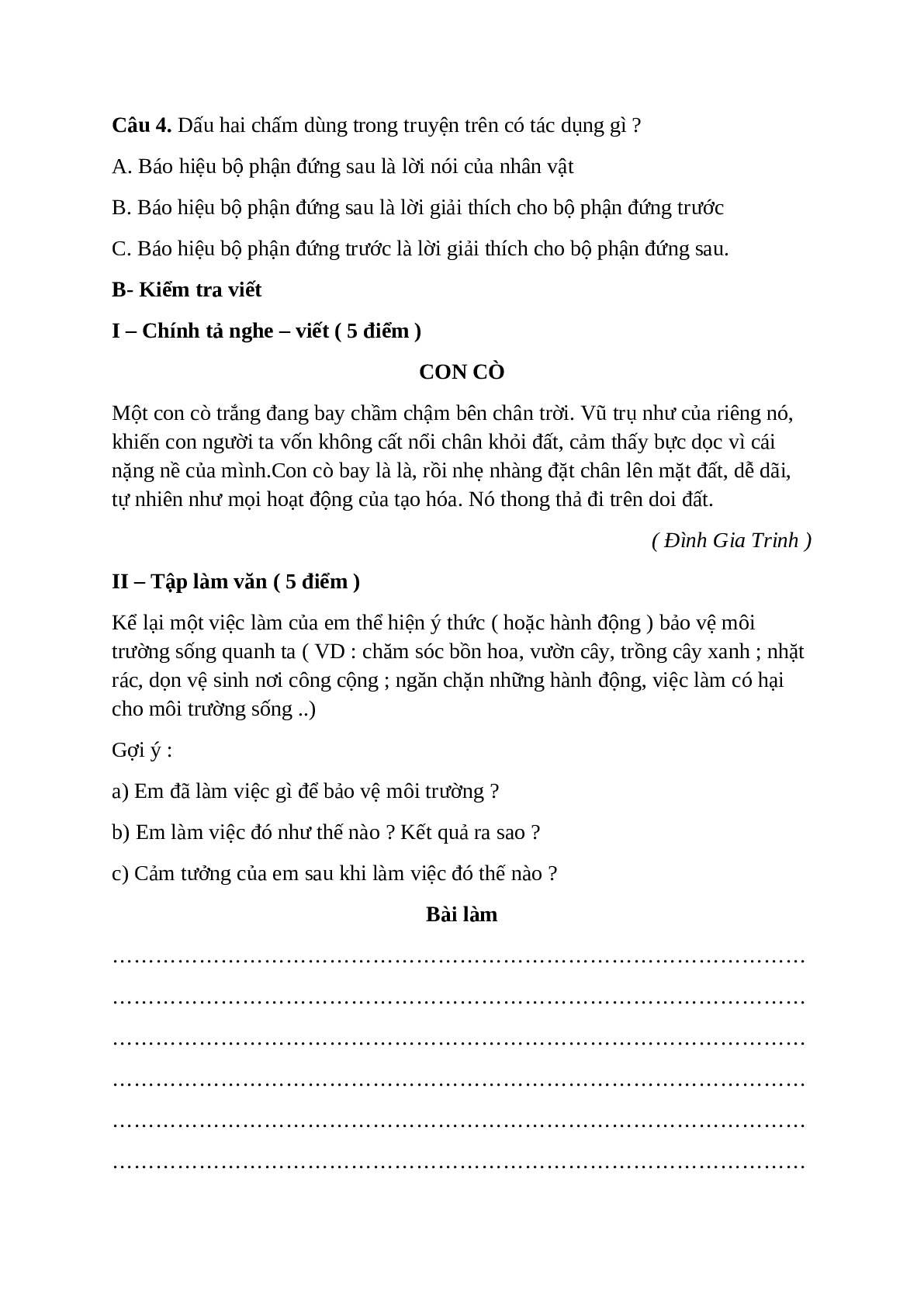 Bài tập cuối tuần môn Tiếng Việt lớp 3 tuần 35 có đáp án - đề 1 (trang 3)