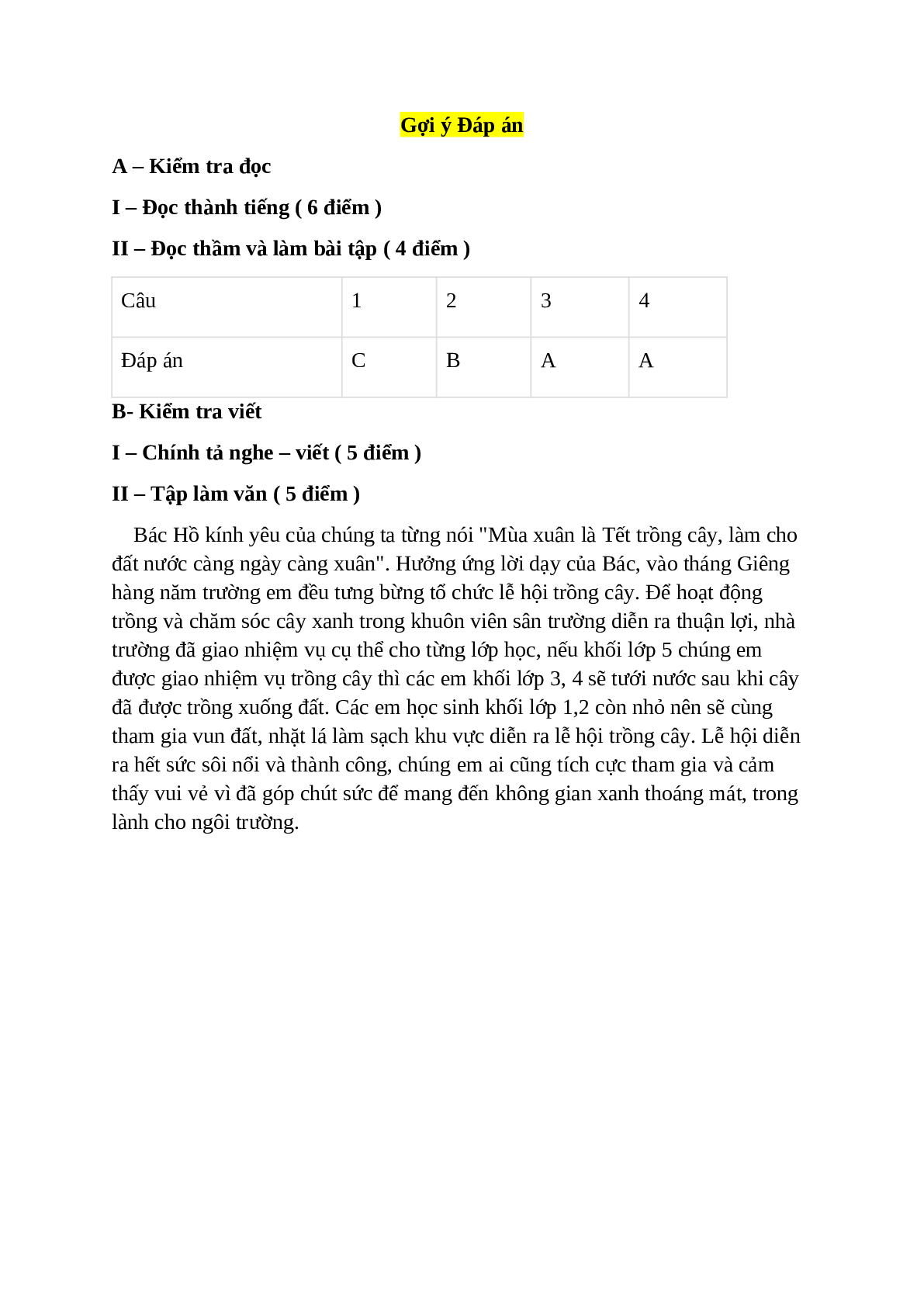 Bài tập cuối tuần môn Tiếng Việt lớp 3 tuần 35 có đáp án - đề 1 (trang 5)