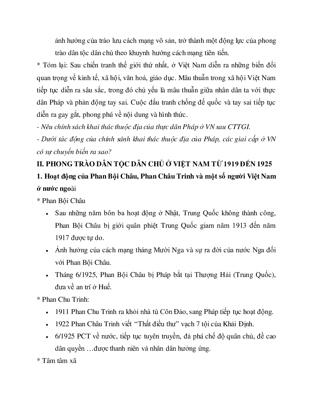 Lý thuyết môn Lịch sử 12: bài 12 - Phong trào dân tộc dân chủ ở Việt Nam từ năm 1919 đến năm 1925 mới nhất (trang 5)