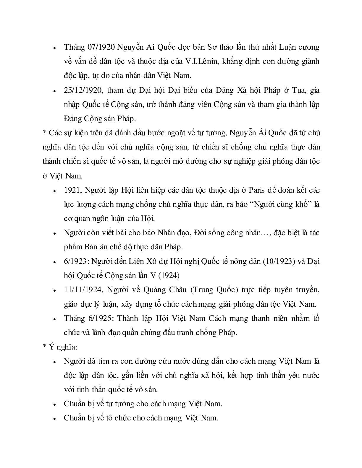 Lý thuyết môn Lịch sử 12: bài 12 - Phong trào dân tộc dân chủ ở Việt Nam từ năm 1919 đến năm 1925 mới nhất (trang 8)