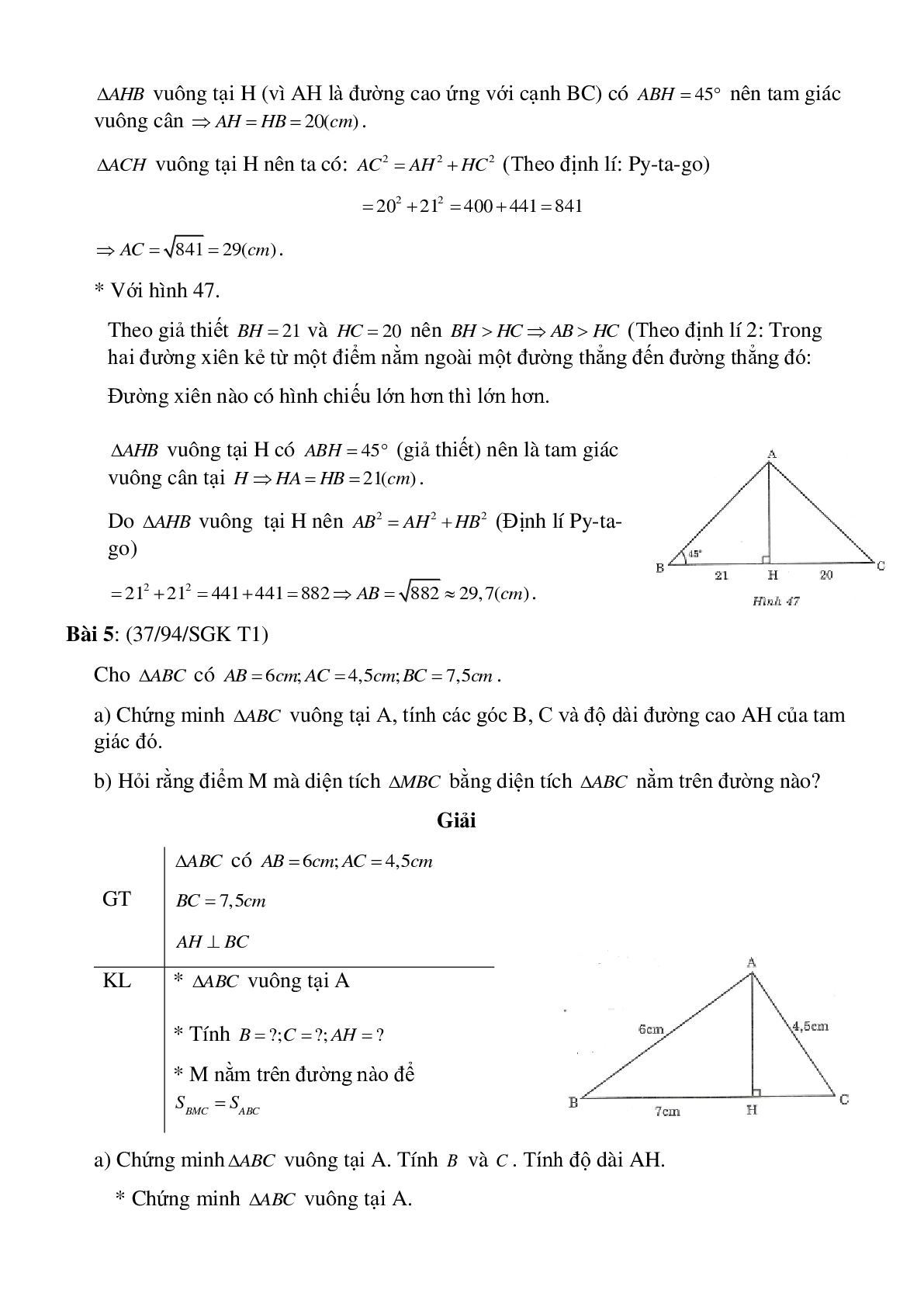 Bài tập ôn tập chương I hình học 9 chọn lọc, có đáp án (trang 5)